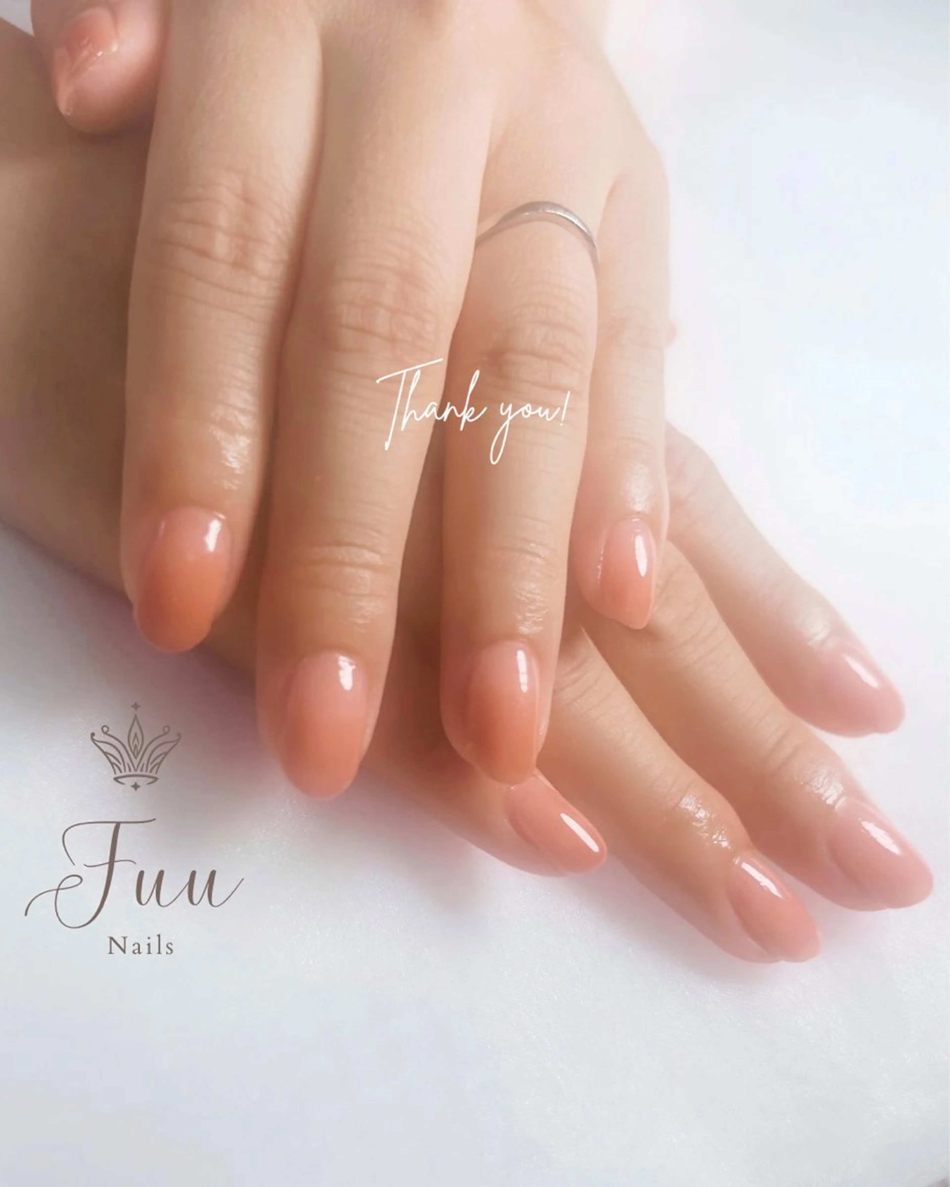 ネイル グラデーション ワンカラーネイル ピンク シンプルネイル 犬のいるネイルサロン Fuu nailsのネイルデザイン