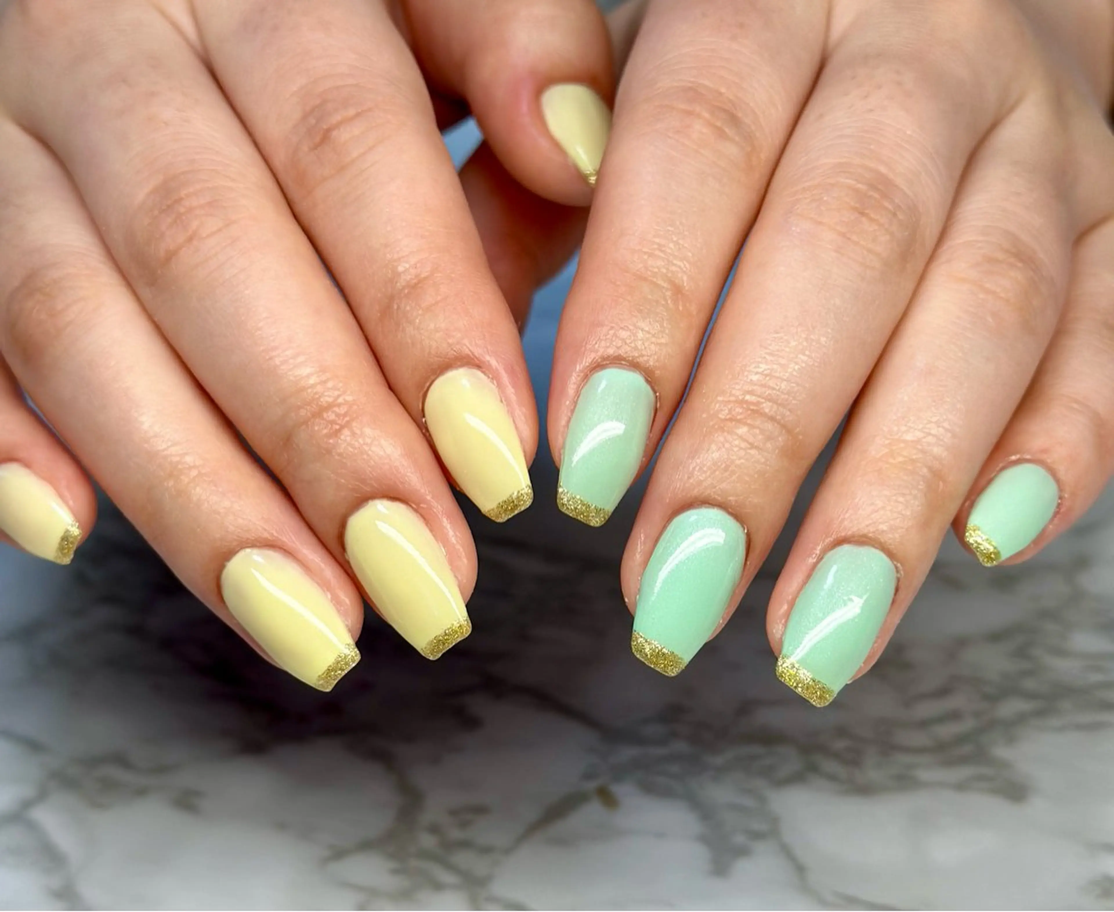 ネイル フレンチネイル ニュアンスネイル パステルネイル 春ネイル M.N_ nailのネイルデザイン