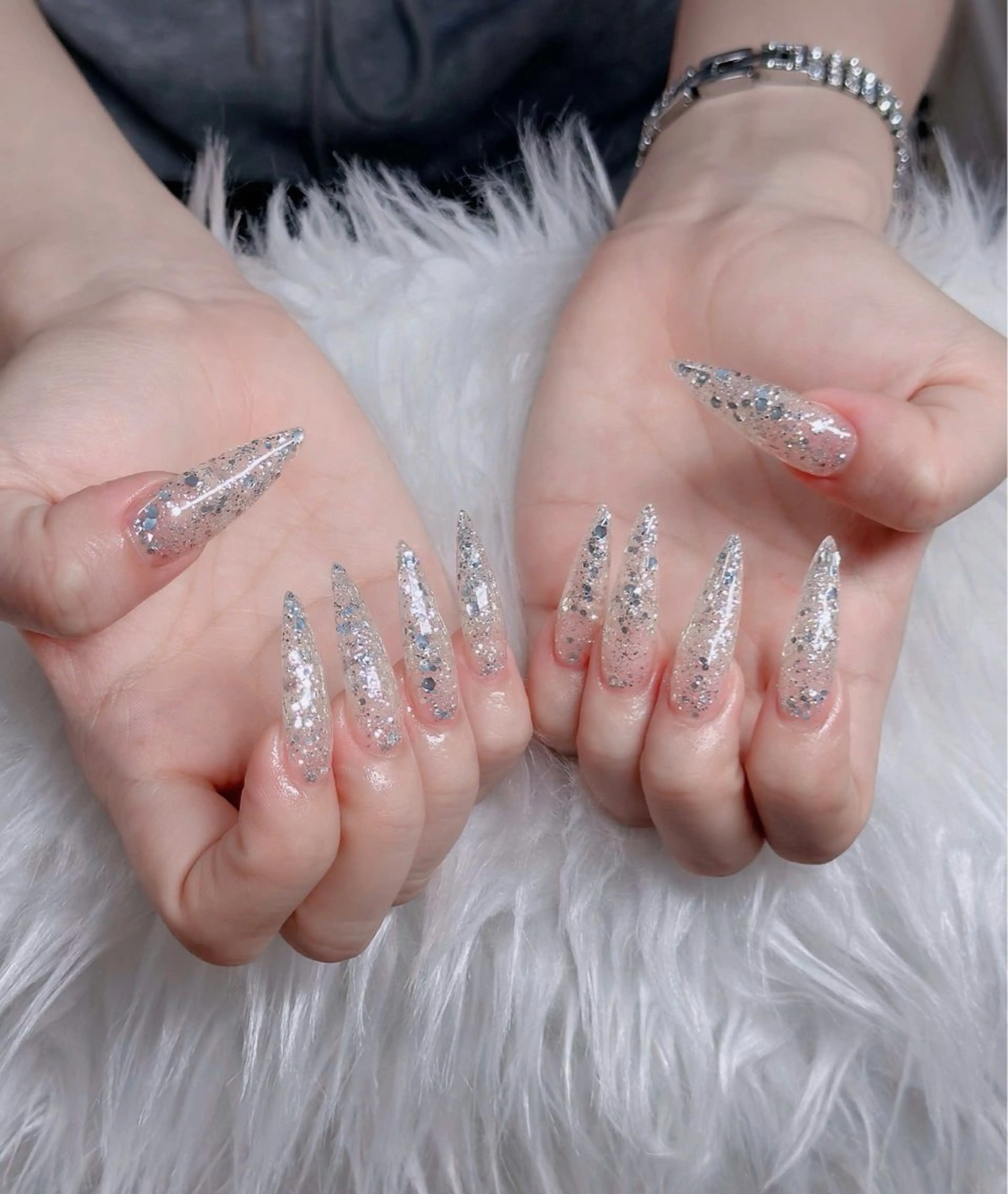 ネイル オーロラネイル フレンチネイル ジェルネイル ハロウィン 韓国ネイル ハンドネイル neco H.babynailのネイルデザイン