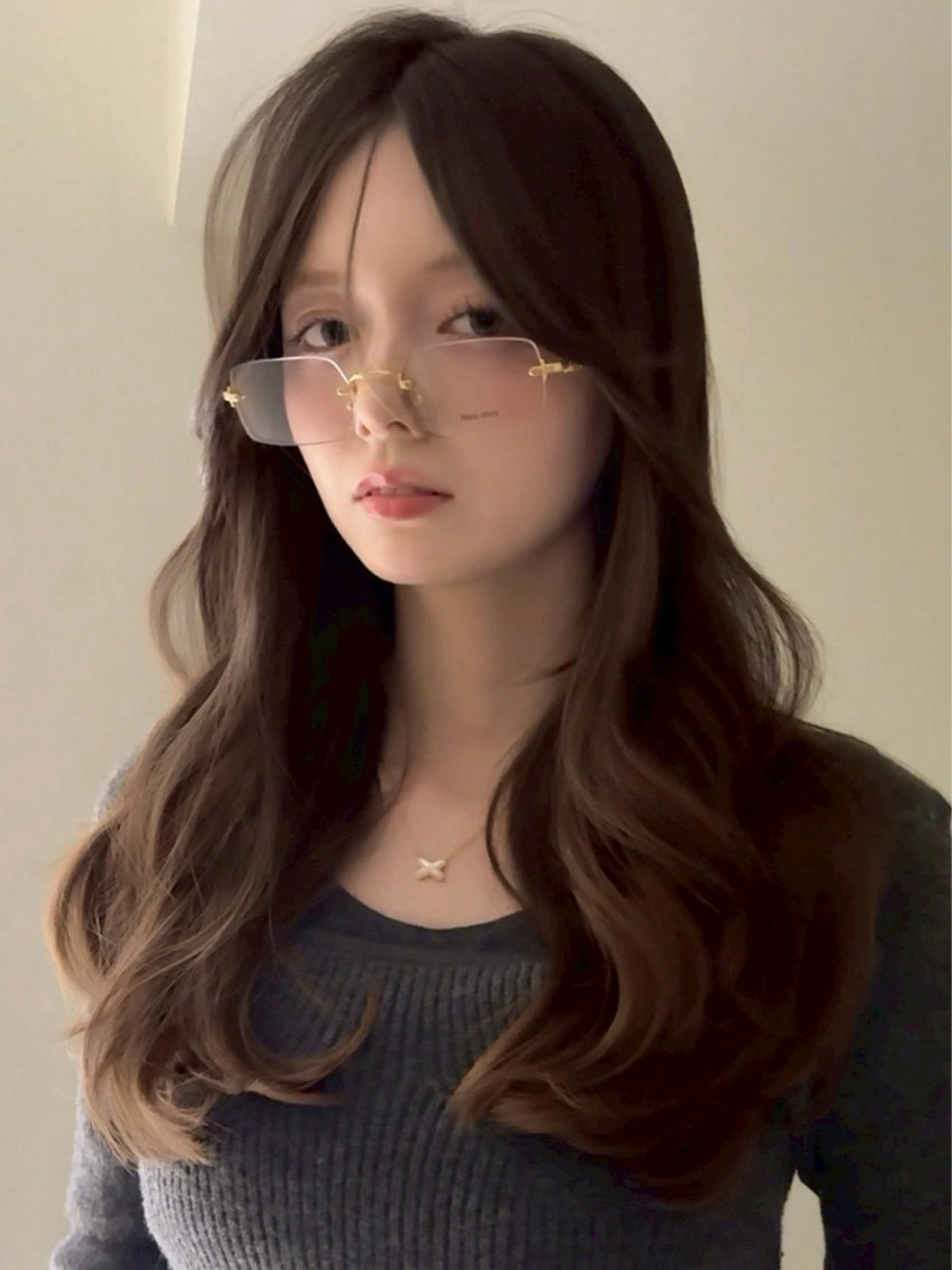 ロング カラー カット ヘアカラー トリートメント Amaretto かなのヘアスタイル