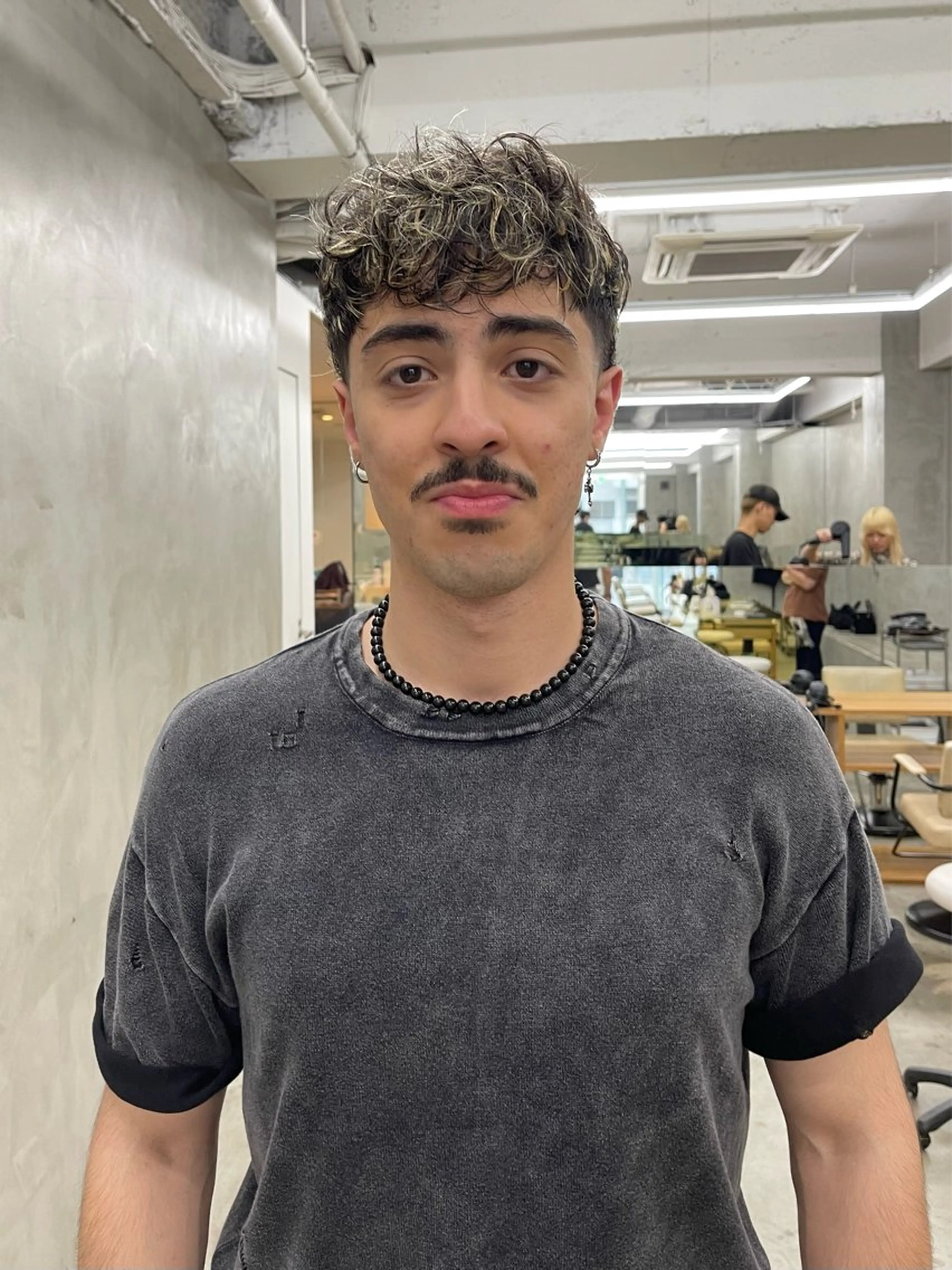 カラー パーマ メンズ カット ヘアカラー パーマ メンズカット パーマ[佐橋]のヘアスタイル