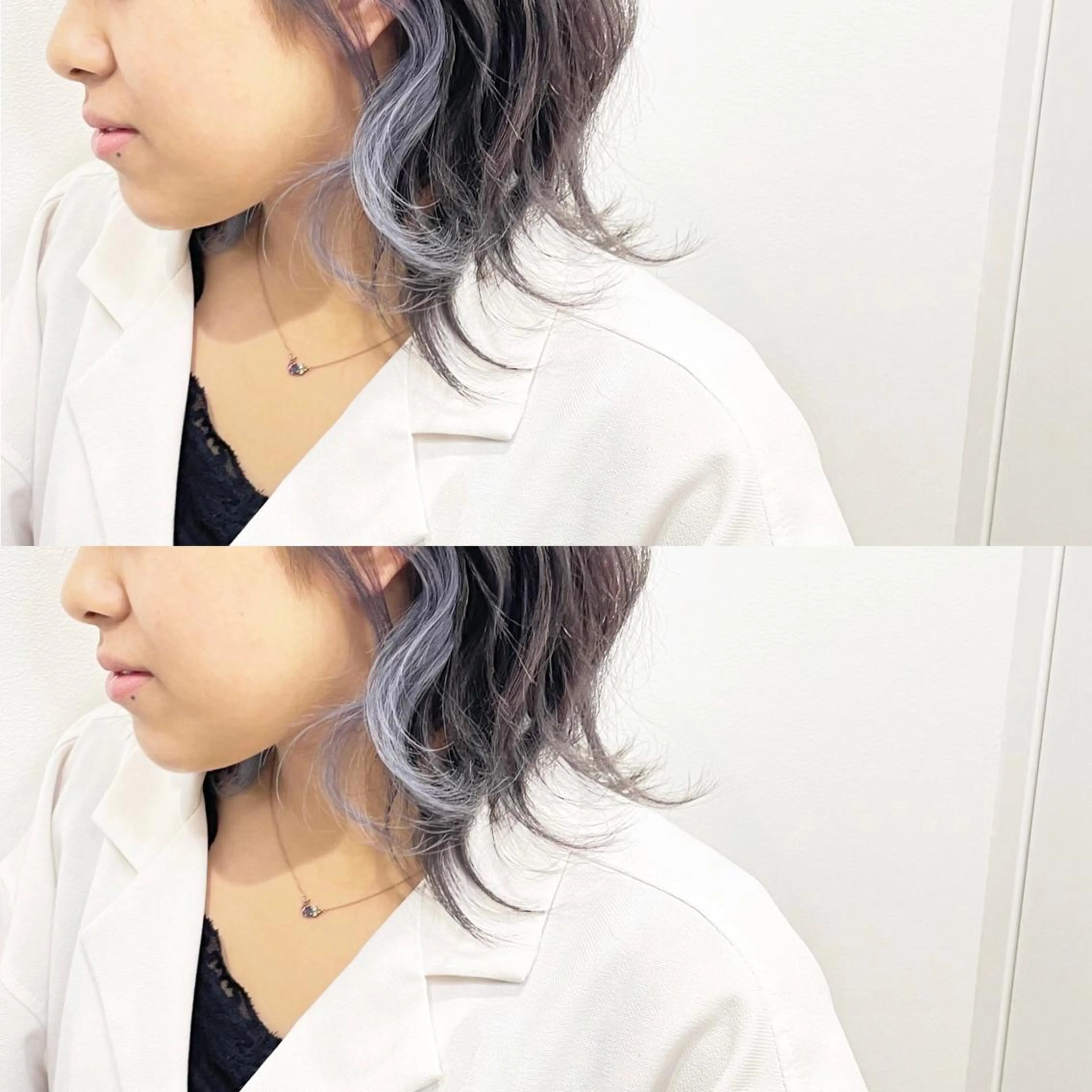 ミディアム カラー ミストバング ブリーチ デザインカラー イヤリングカラー フェイスフレーミング 🦋韓国系指名No1 店長/圓山 祐也🦋のヘアスタイル