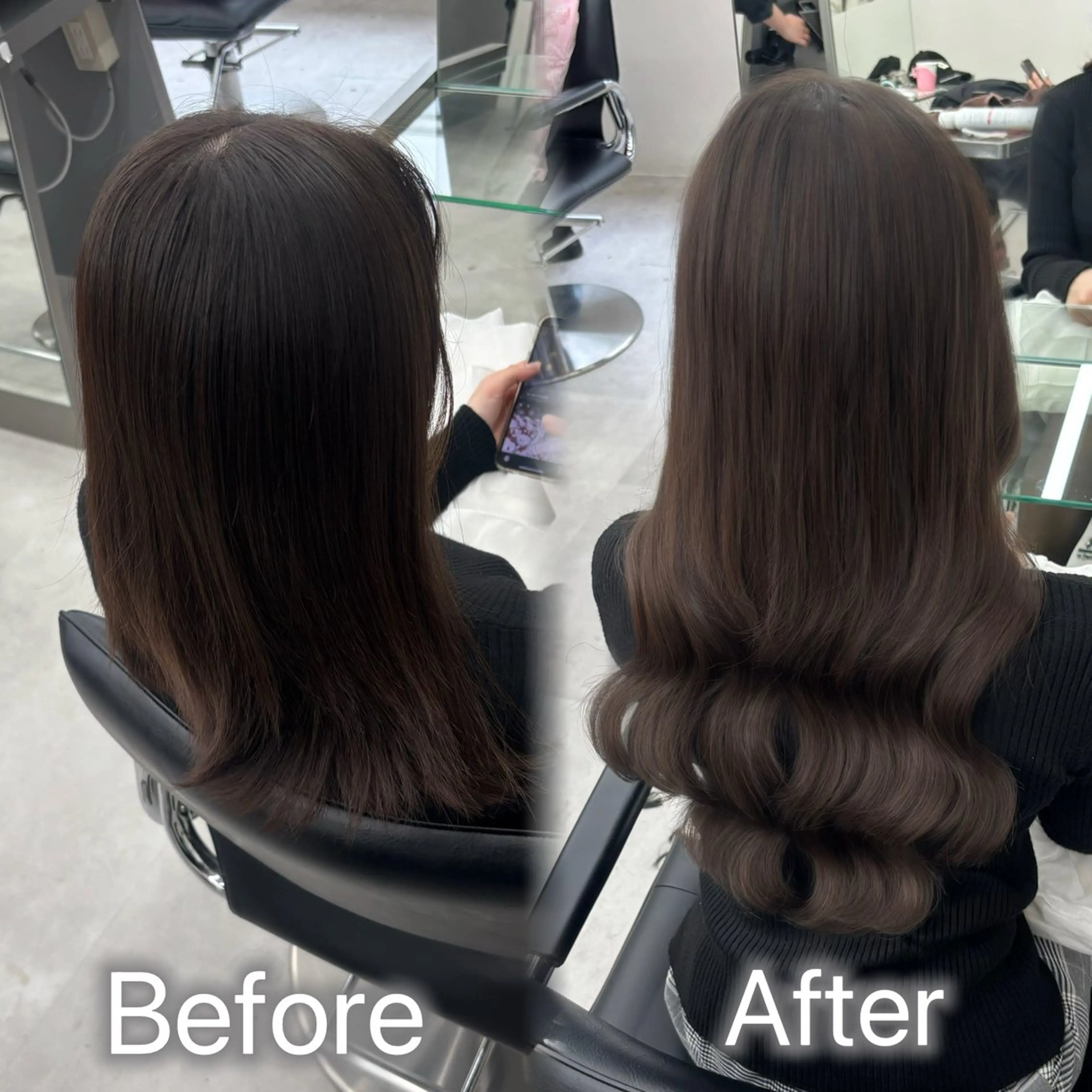 ロング カラー ヘアアレンジ メンズ カット ヘアカラー トリートメント エクステ ヘアセット 羽エク指名No1✨️ シールエク🌙しぇるのヘアスタイル