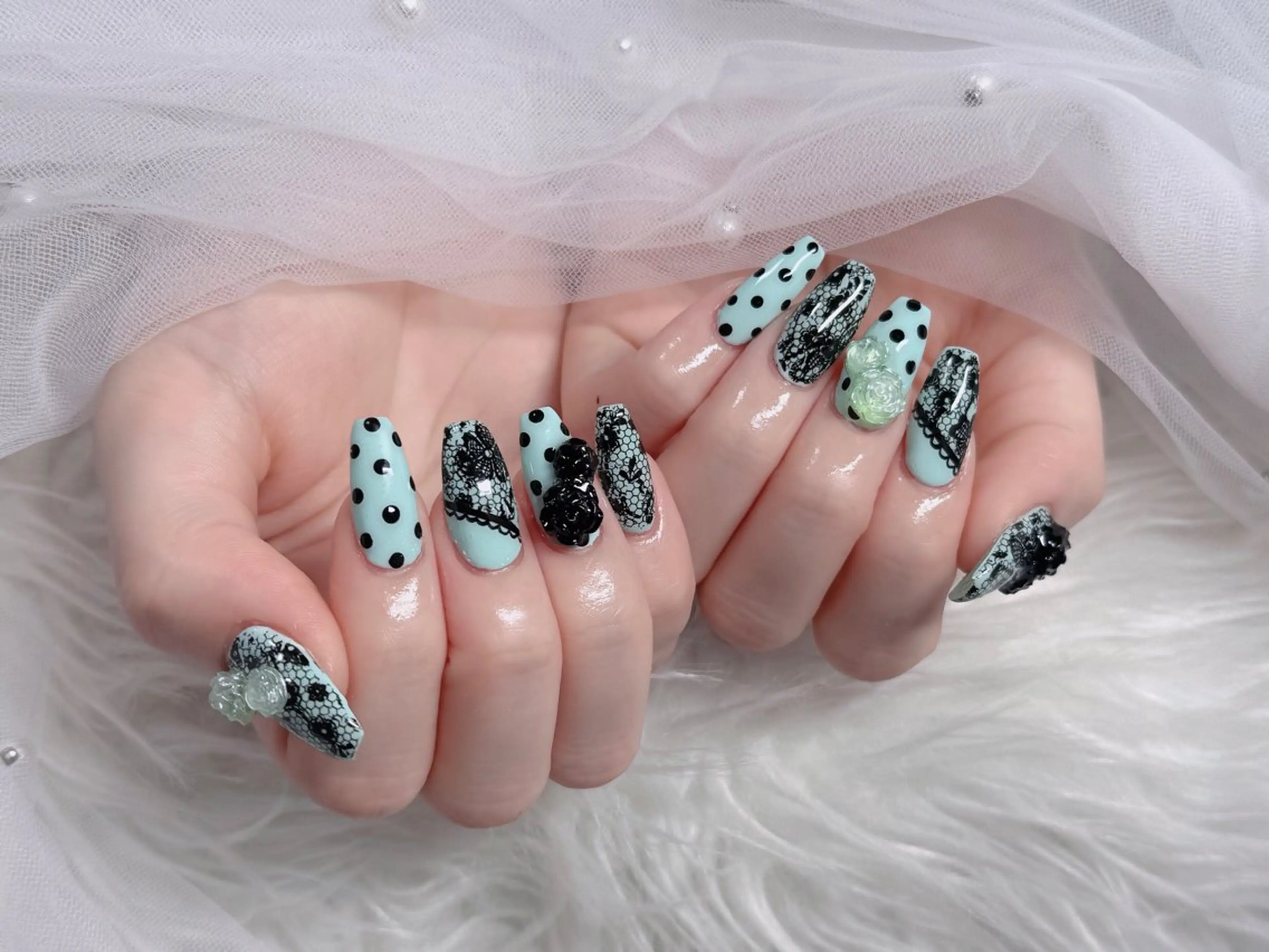 ネイル フレンチネイル ジェルネイル ハロウィン 韓国ネイル マグネットネイル ハンドネイル Hbaby nailのネイルデザイン