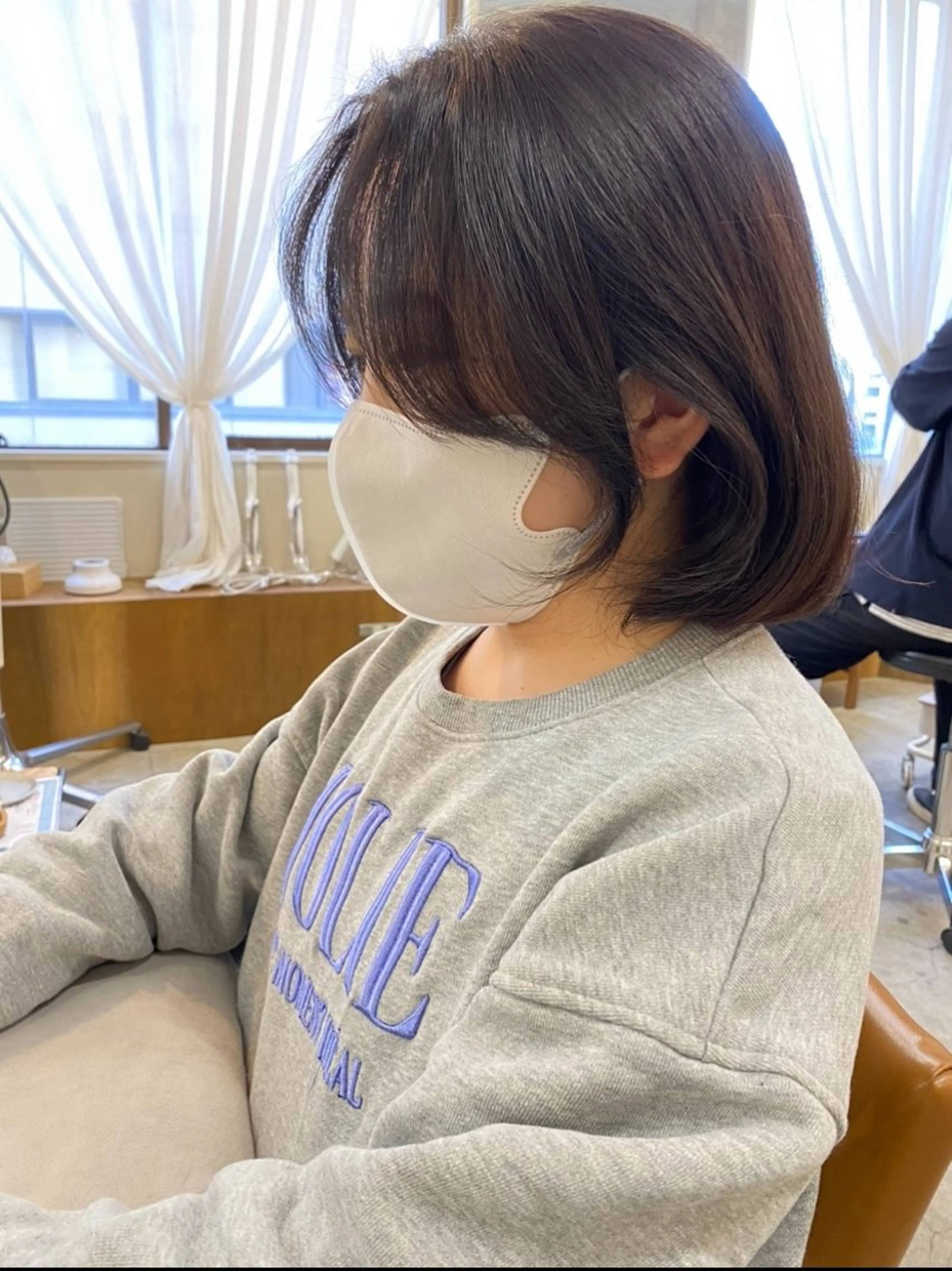 ショート カラー ダークグレー タンバルモリ 韓国風ヘア ヘアカラー トリートメント erika /韓国ヘアのヘアスタイル