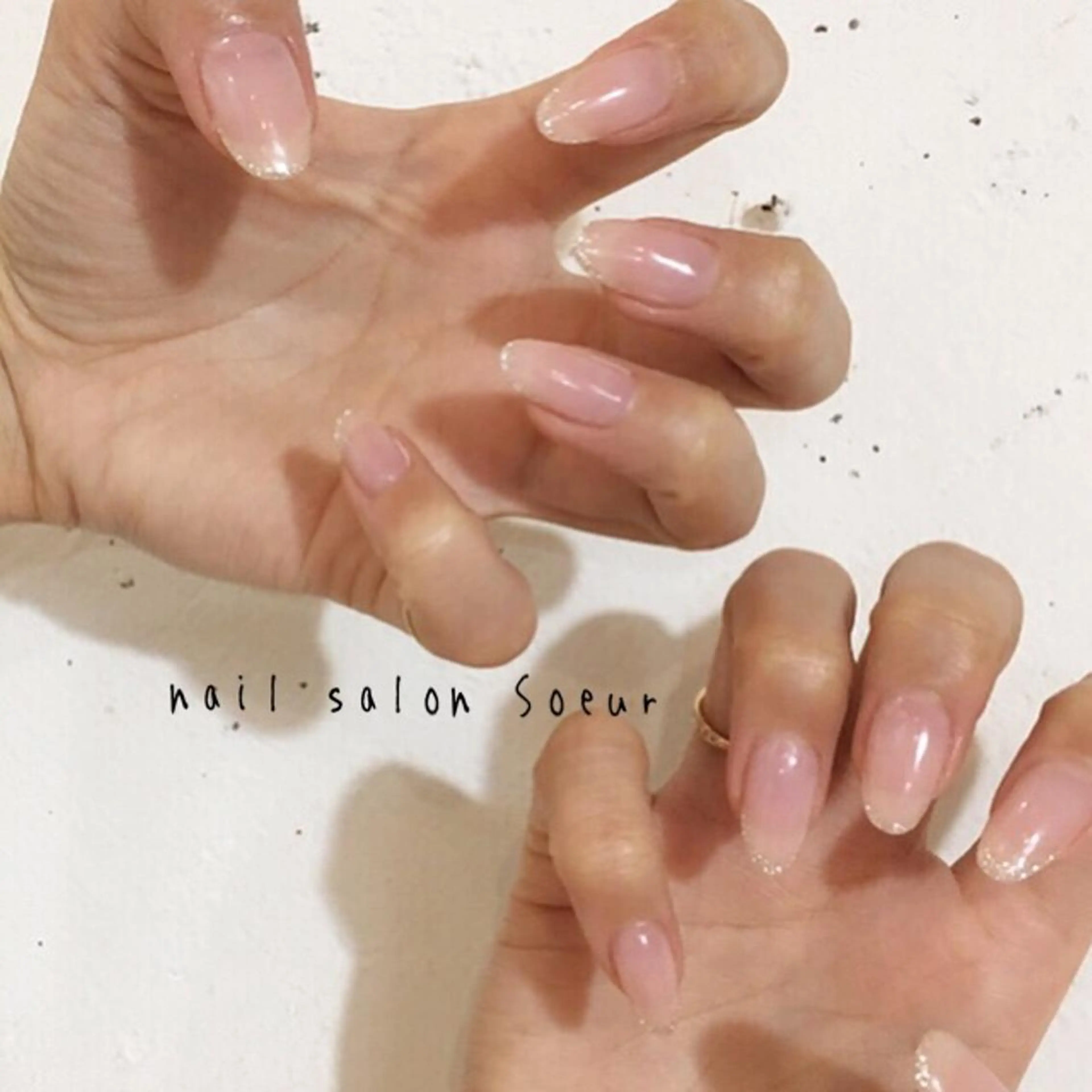 ネイル 長さ出し 持ち込み スカルプネイル ハンドネイル nail salon Soeurのネイルデザイン