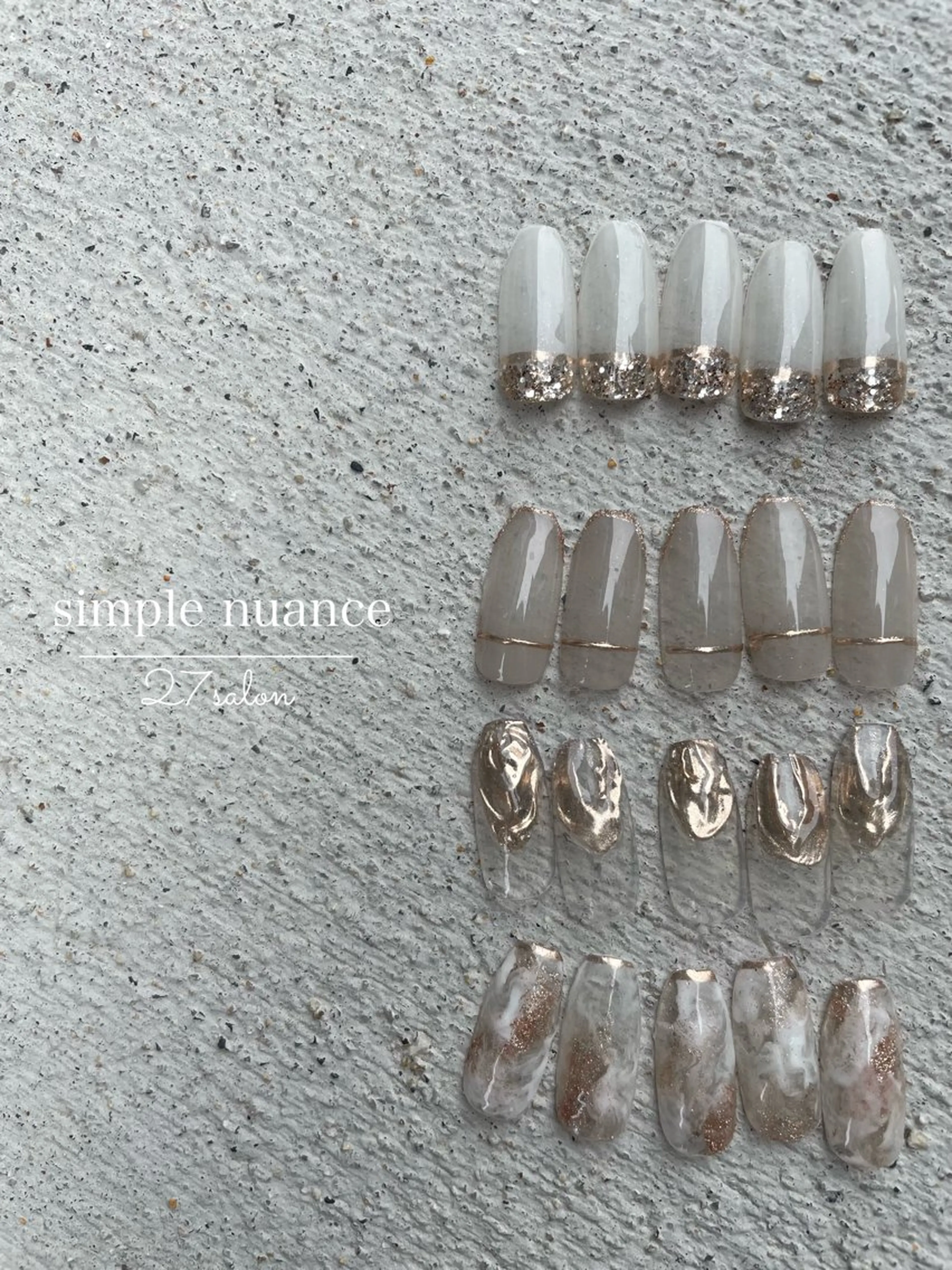 ネイル ニュアンスネイル シンプルネイル 春ネイル 27salon yuinaのネイルデザイン