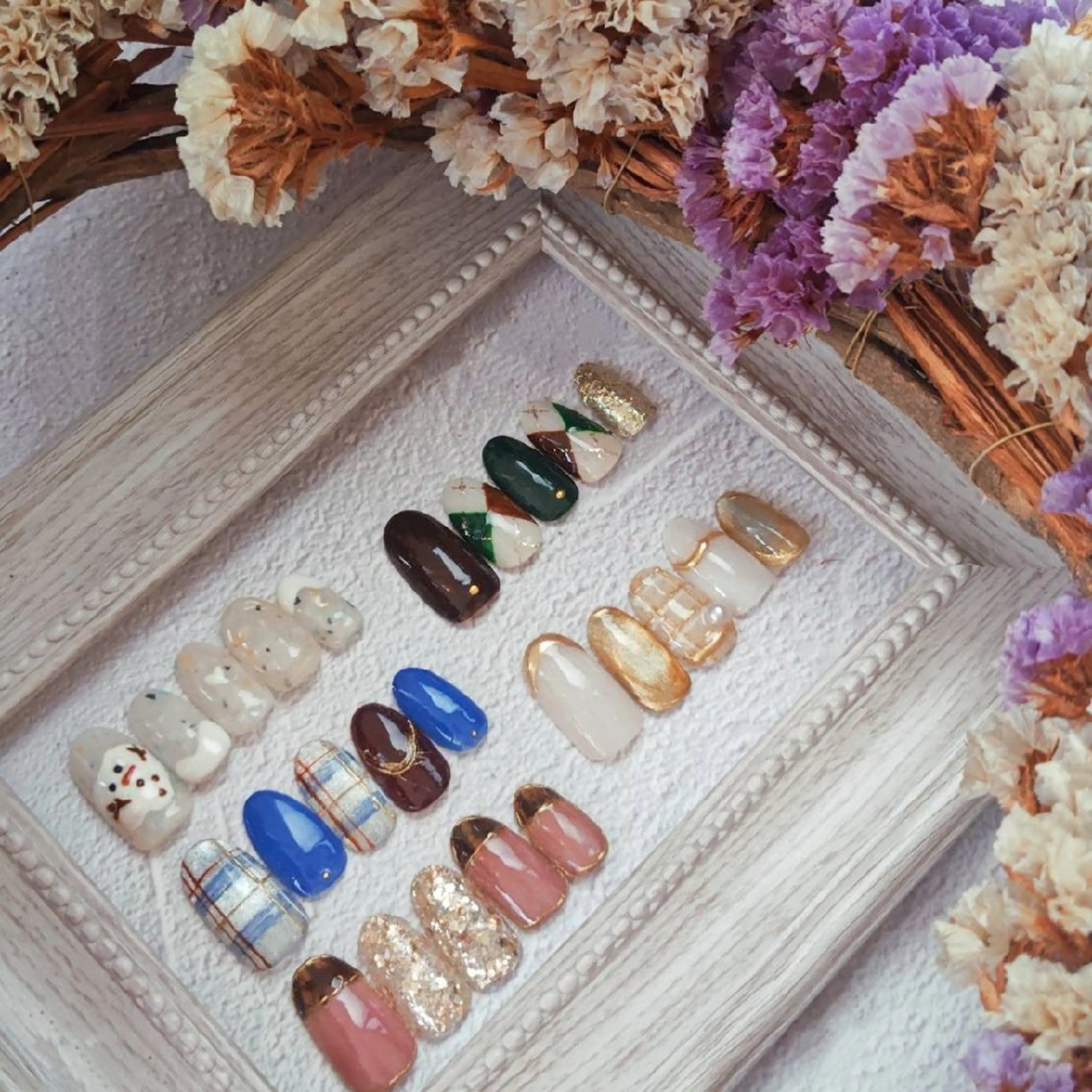 ネイル べっ甲ネイル フレンチネイル マグネットネイル ミラーネイル 冬ネイル ハンドネイル felicita服部店所属・felicita fumi♡のネイルデザイン