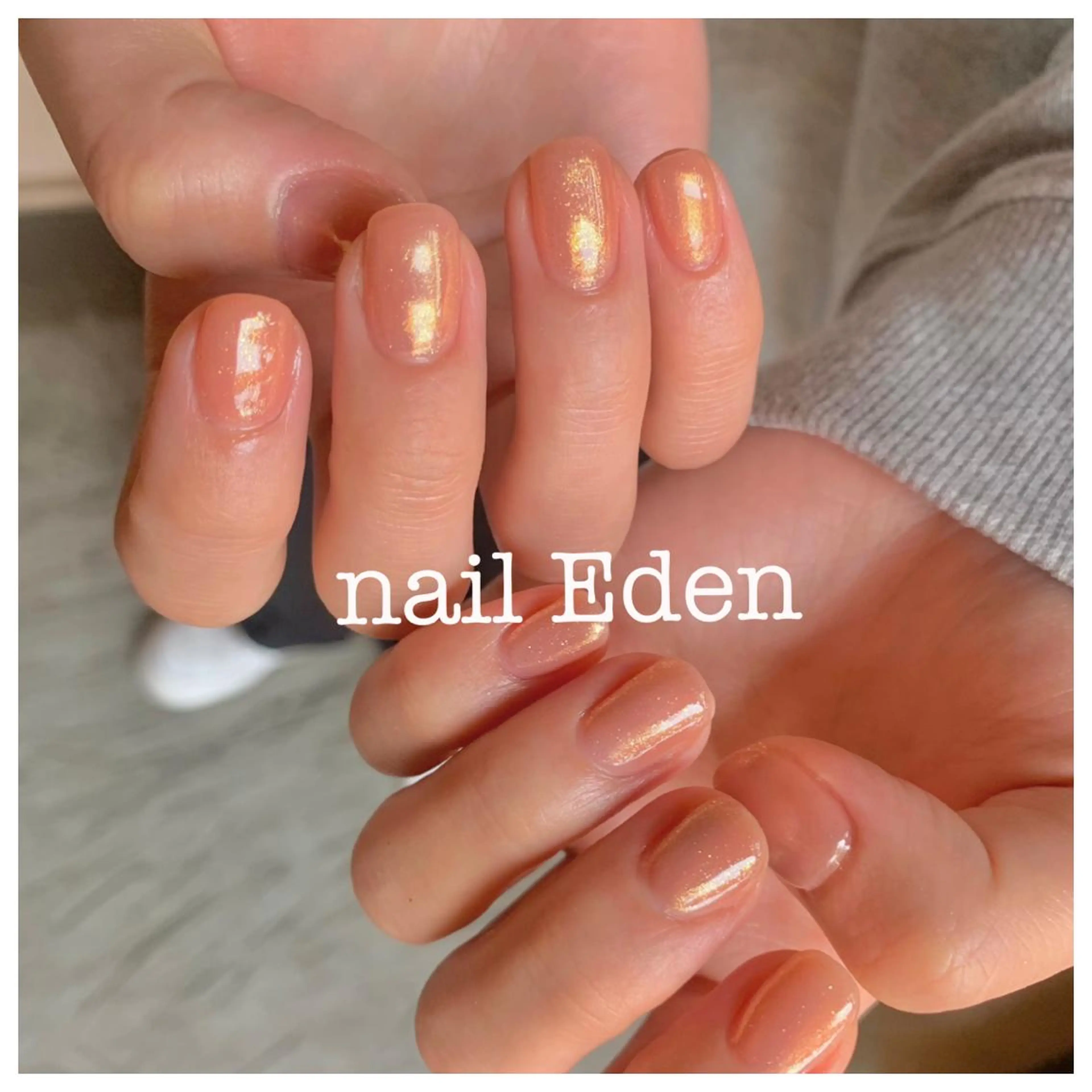 ネイル オーロラネイル 氷ネイル・うるうるネイル Eden　private nail saron所属・Eden ♾️のネイルデザイン