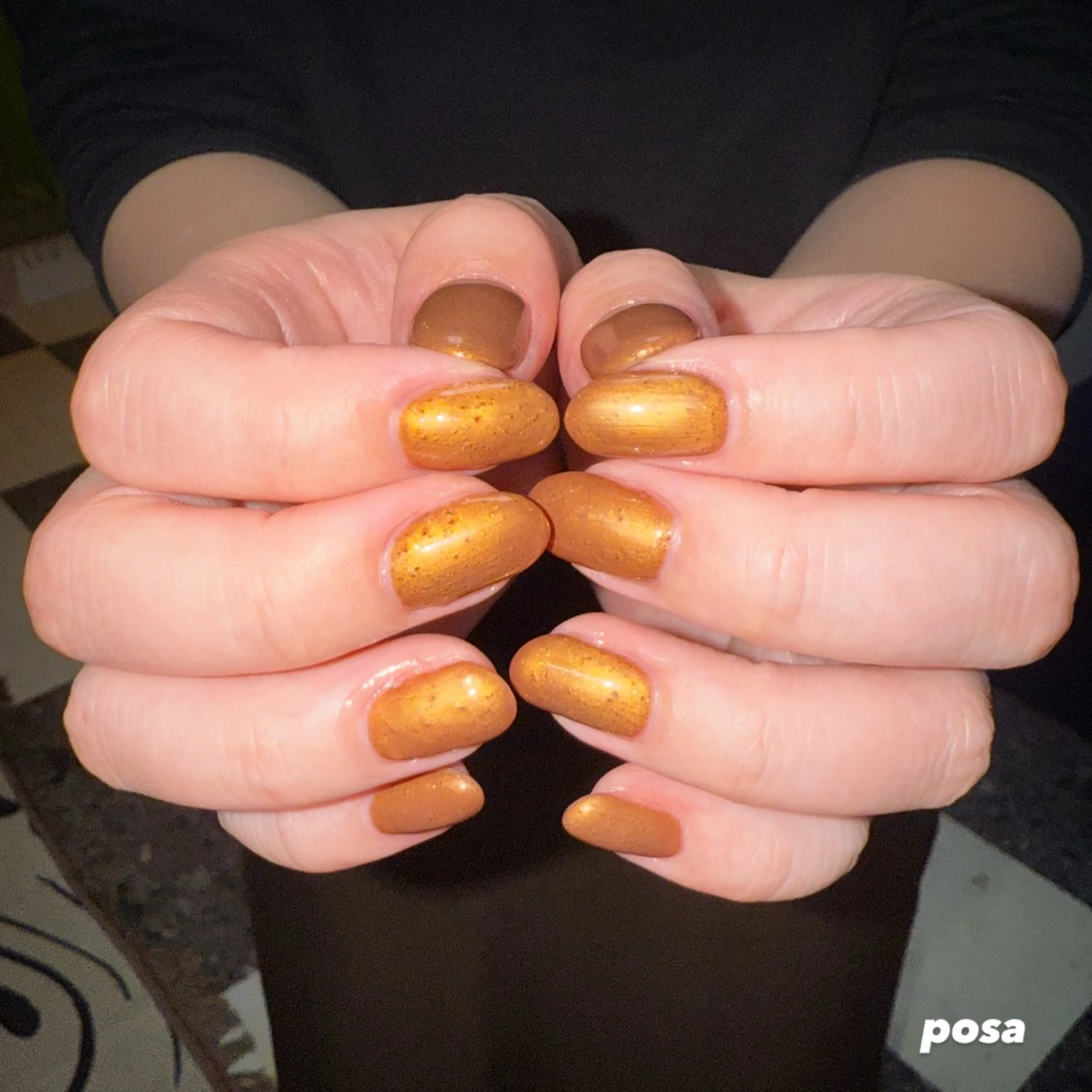 ネイル ブラウン ワンカラーネイル シンプルネイル ハンドネイル posa nail モエミのネイルデザイン