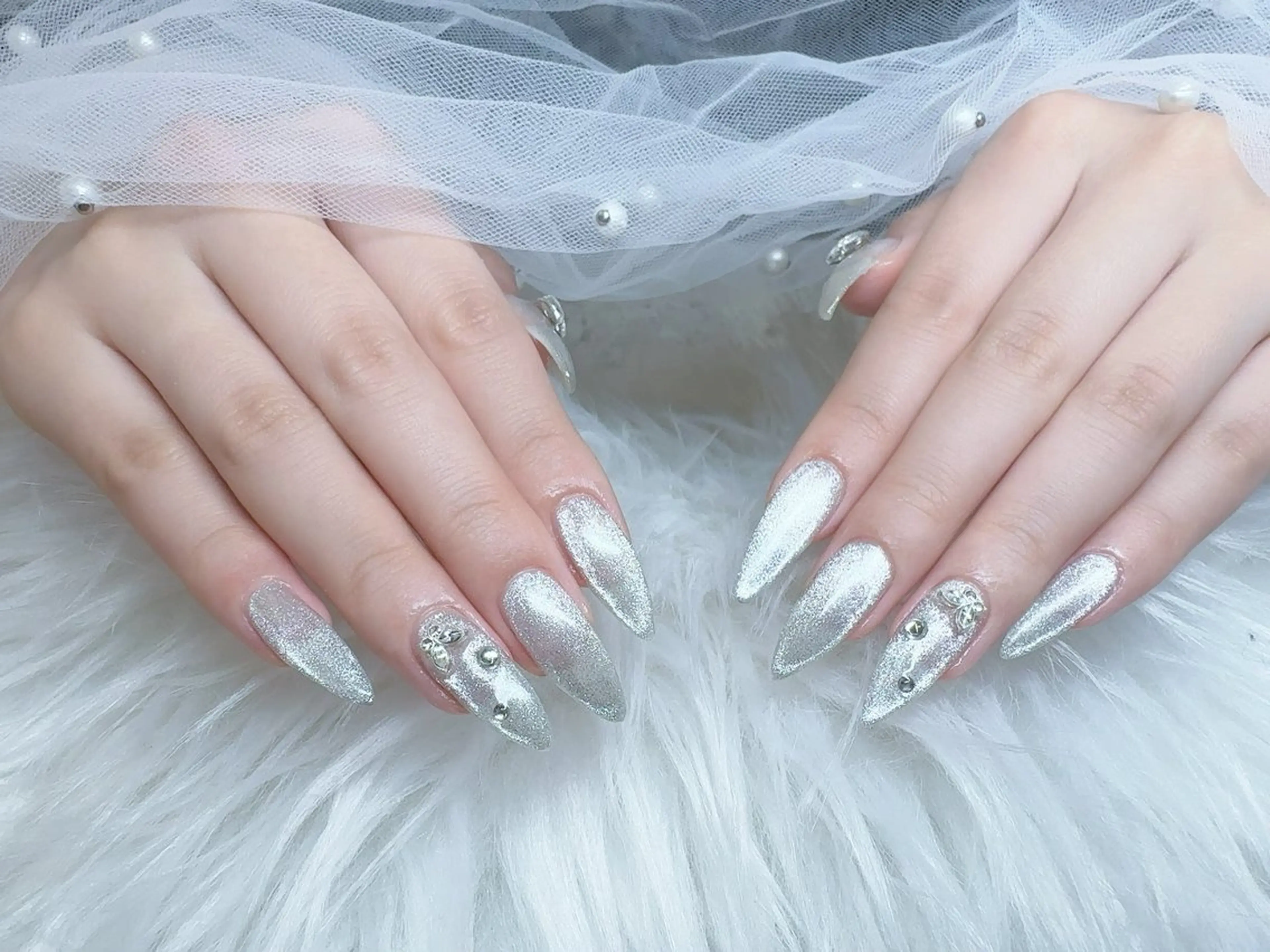 ネイル 長さ出し マグネットネイル ハンドネイル YJ Nail Yumiのネイルデザイン