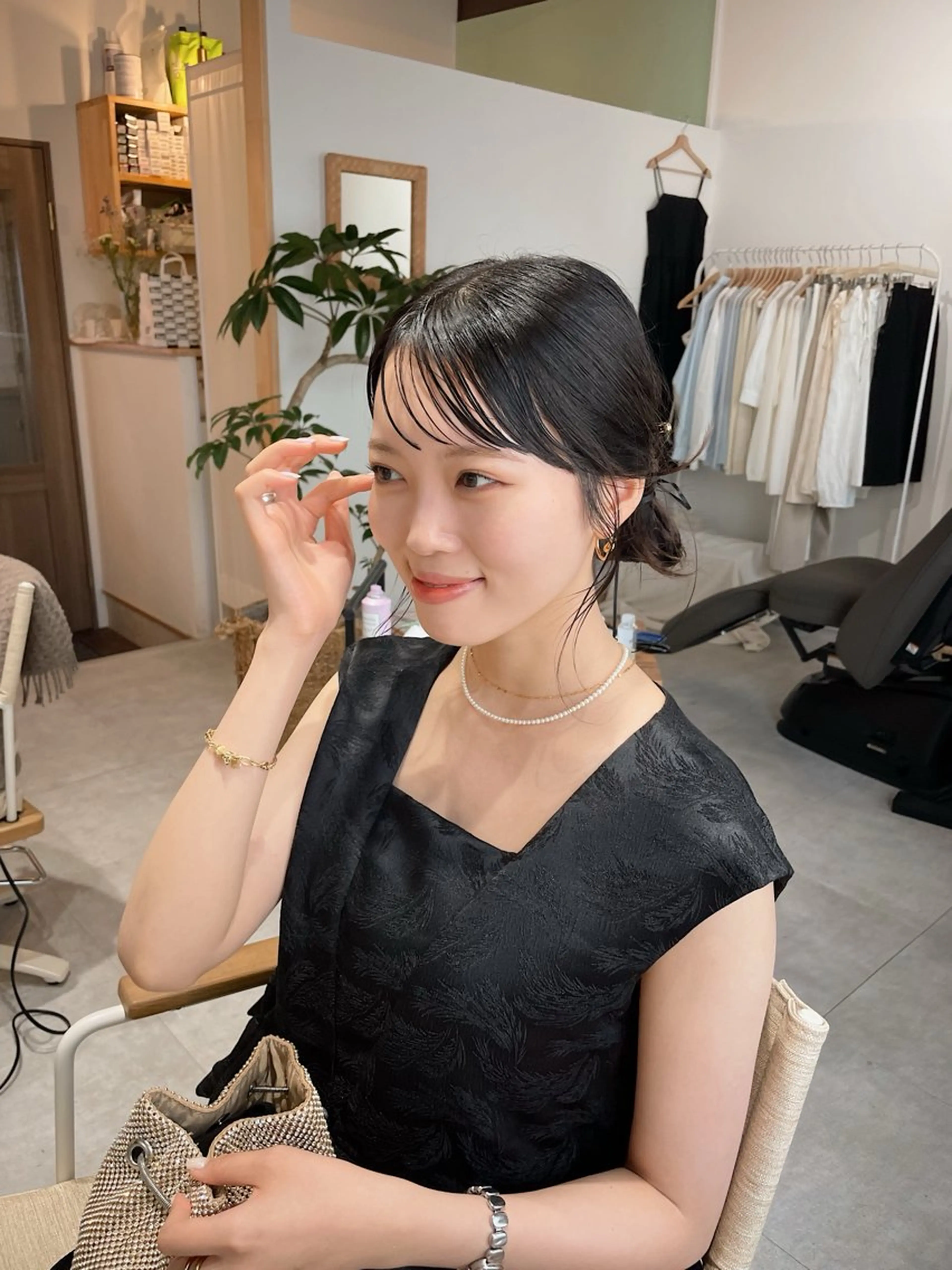 セミロング ヘアアレンジ ヘアセット h a k u 大倉 卓人のヘアスタイル