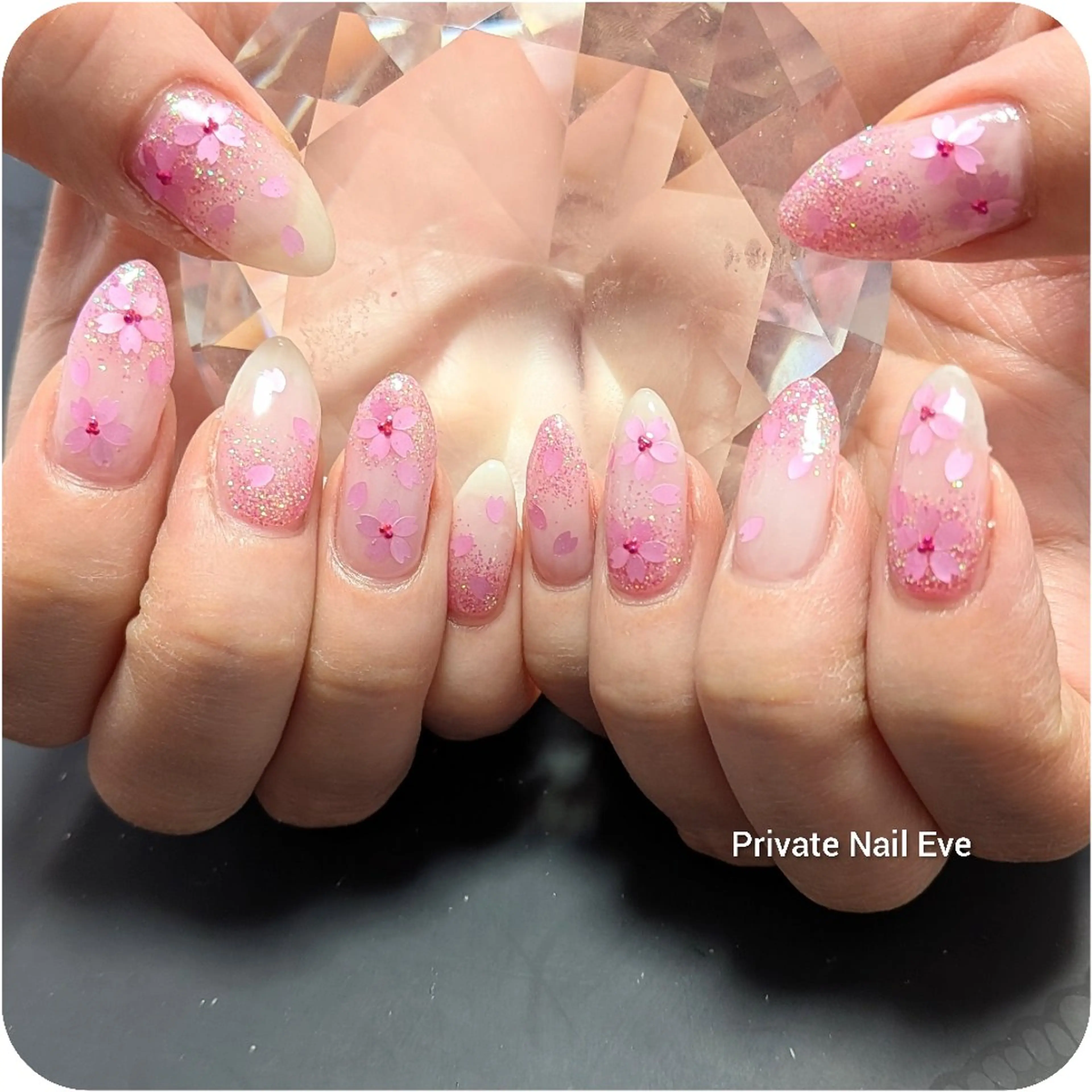 ネイル 桜ネイル 持ち込み ハンドネイル ネイル junkoのネイルデザイン