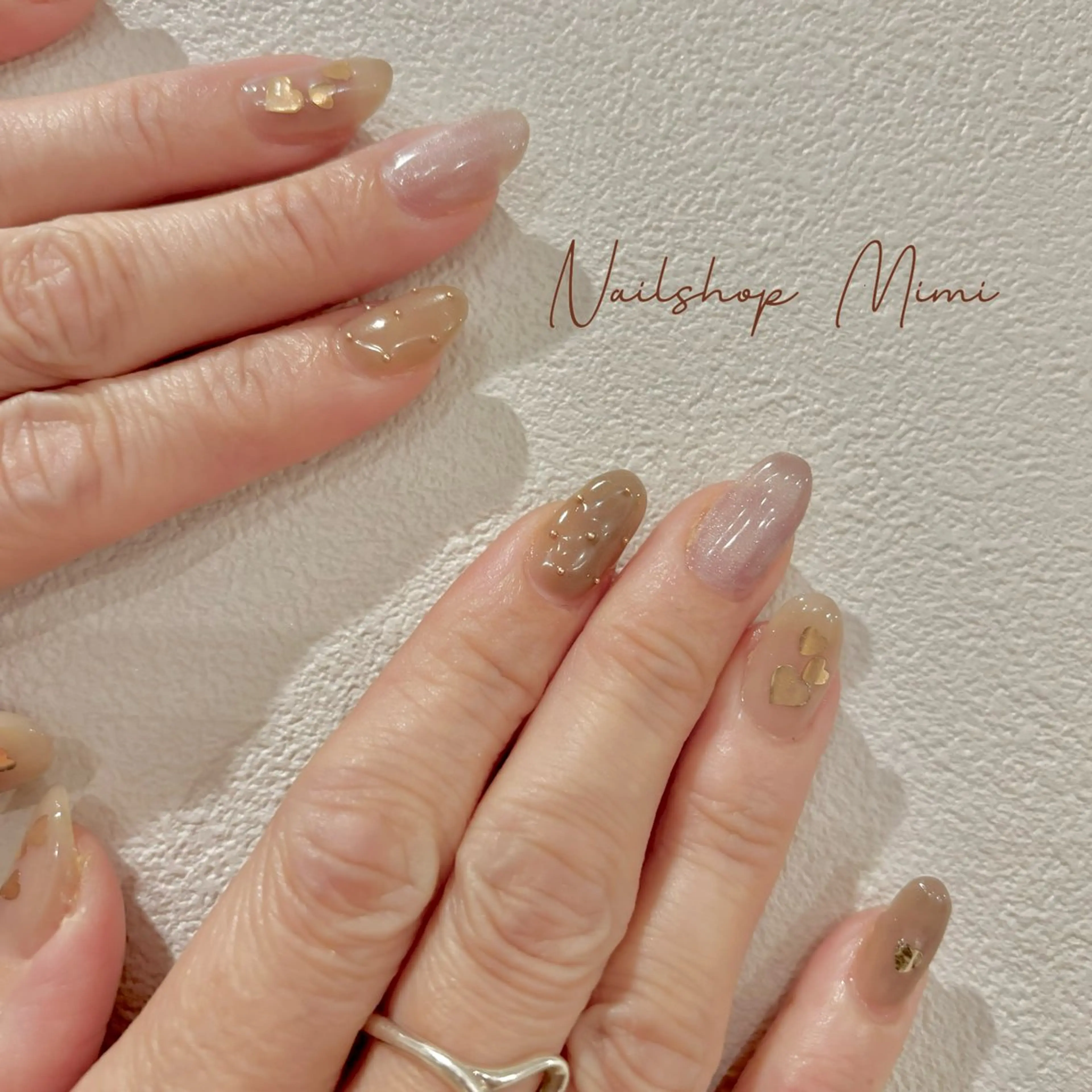 ネイル ハート マグネットネイル バレンタイン ハンドネイル Nailshop Mimiのネイルデザイン
