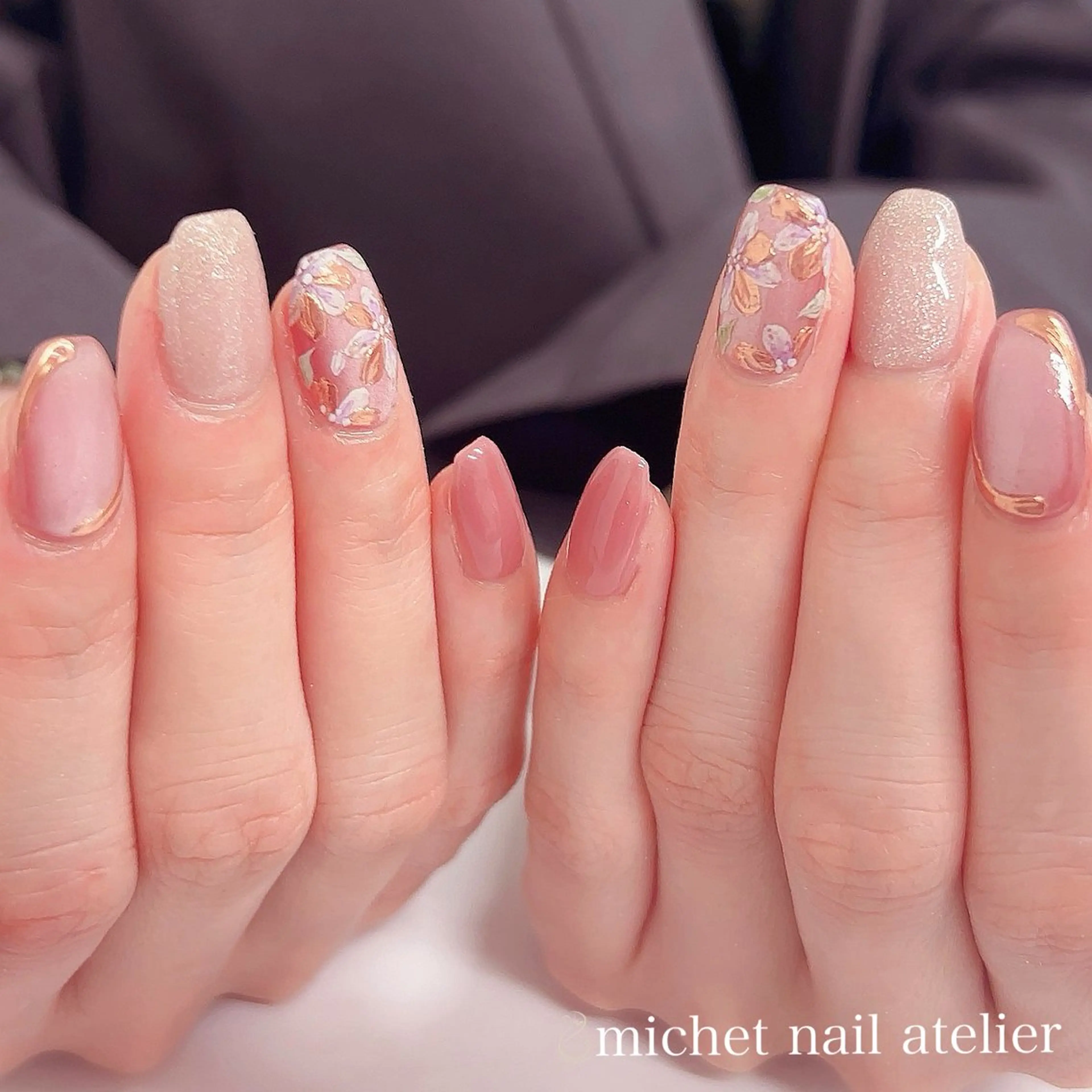 ネイル アートネイル フラワーネイル ジェルネイル マグネットネイル ミラーネイル ハンドネイル h. rikaのネイルデザイン