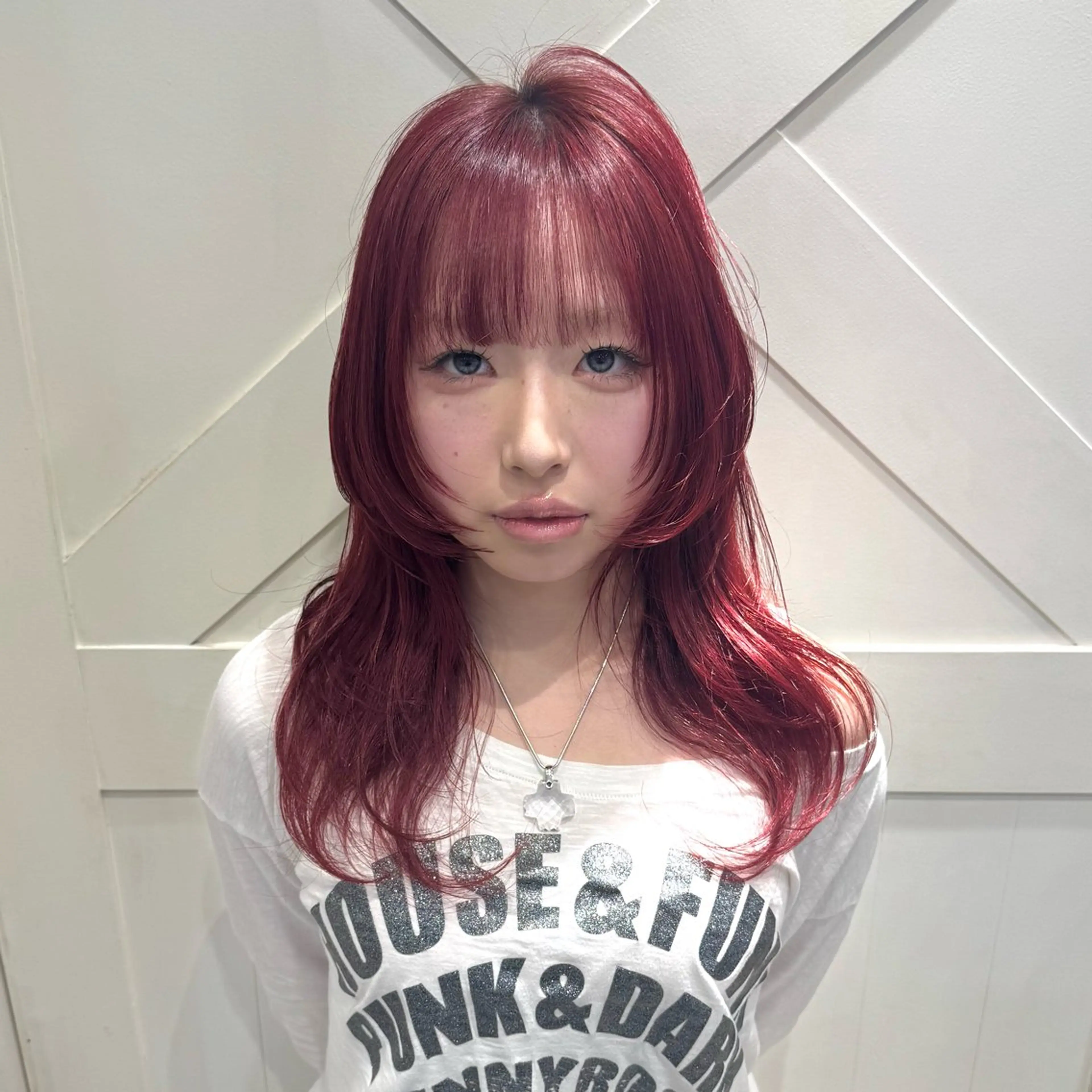 ロング カラー ヘアカラー トリートメント 横浜｜韓国レイヤー｜ 暖色カラー｜まなとのヘアスタイル