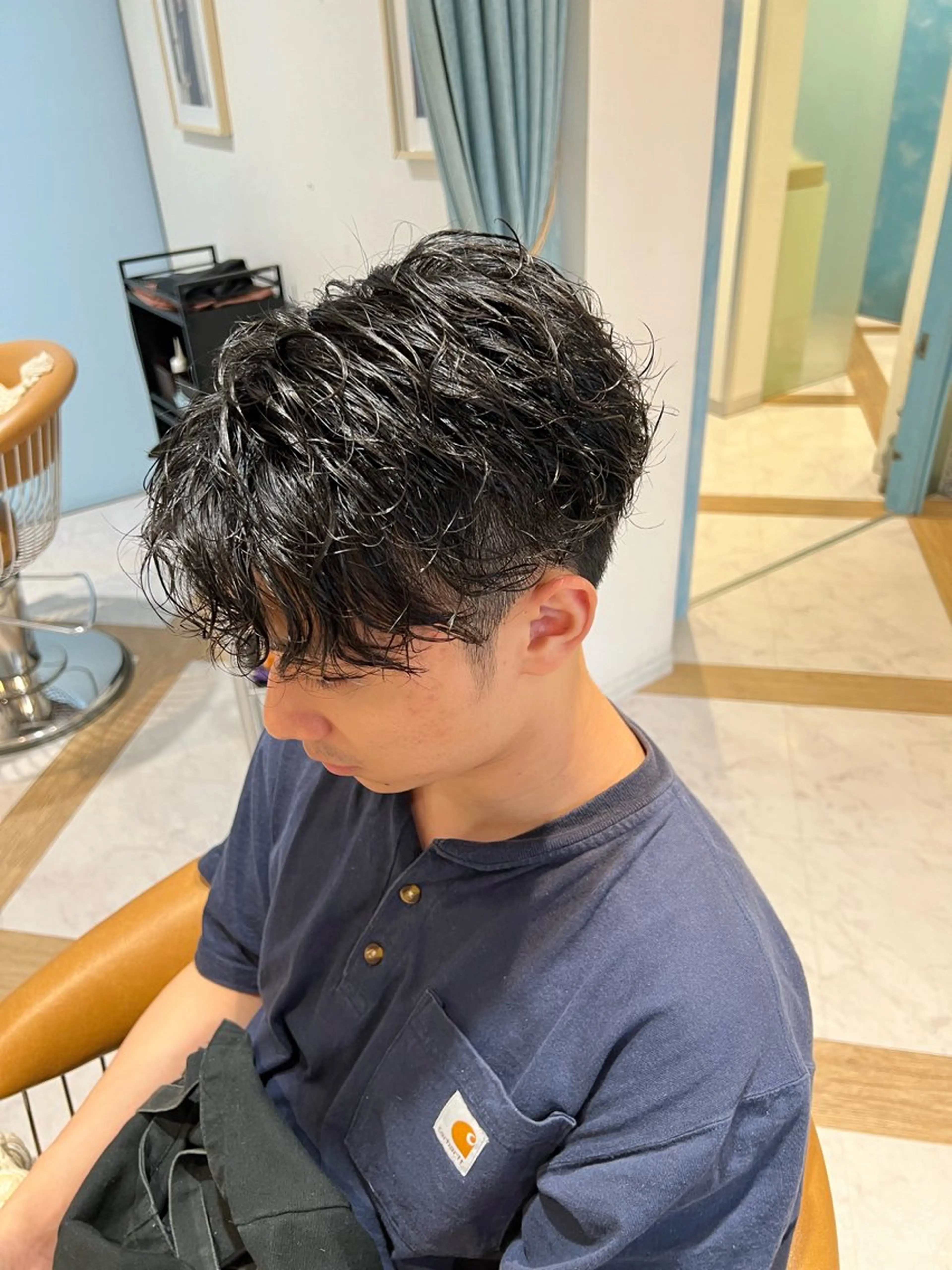 ミディアム カット パーマ ハクヤ心斎橋 パーマ/縮毛矯正のヘアスタイル