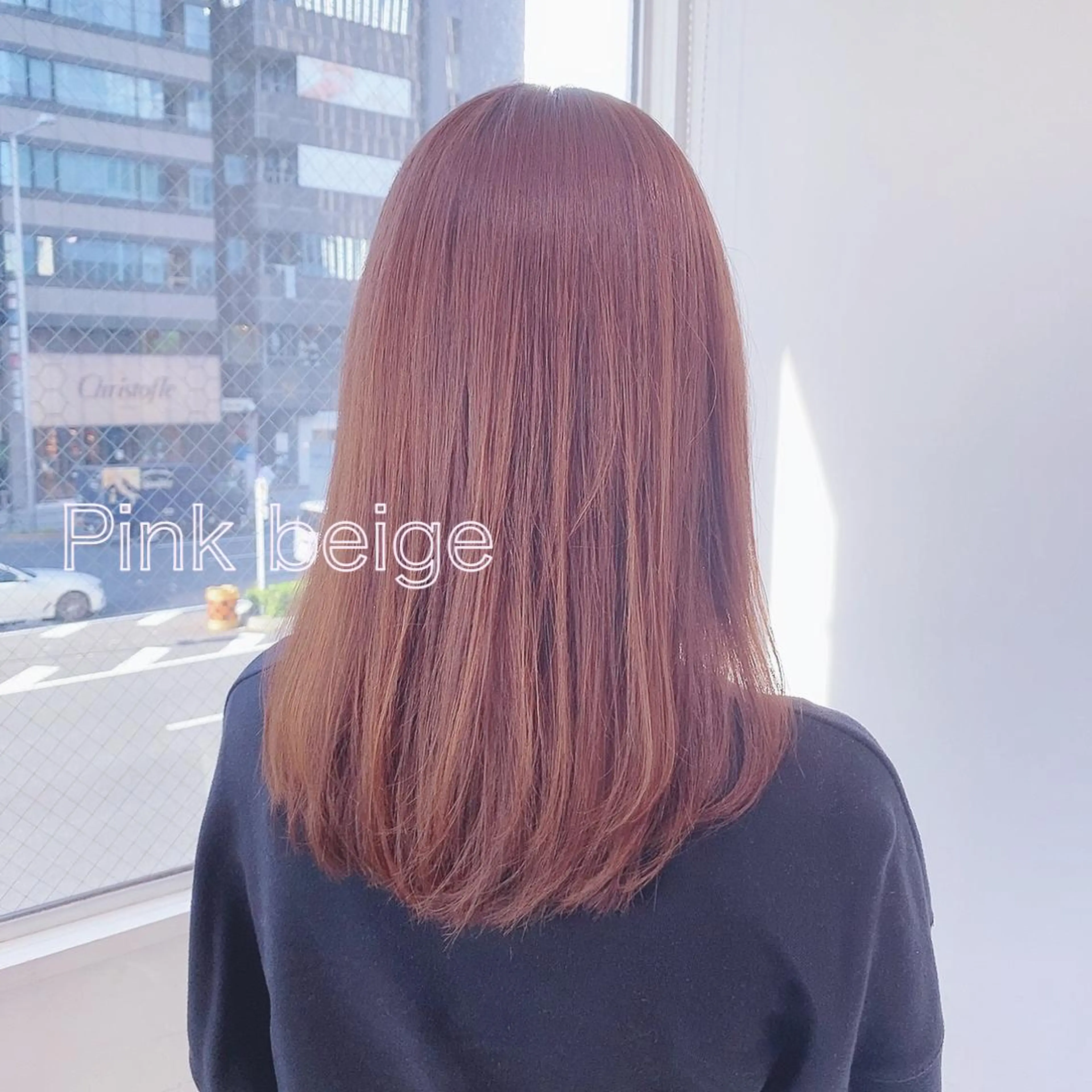 セミロング カラー ヘアアレンジ マツエク・マツパ ブラウンカラー 透明感カラー ピンクカラー ピンクブラウン カラーマツエク 𓏸レイヤー髪質改善 透けカラーカノン🫧のヘアスタイル
