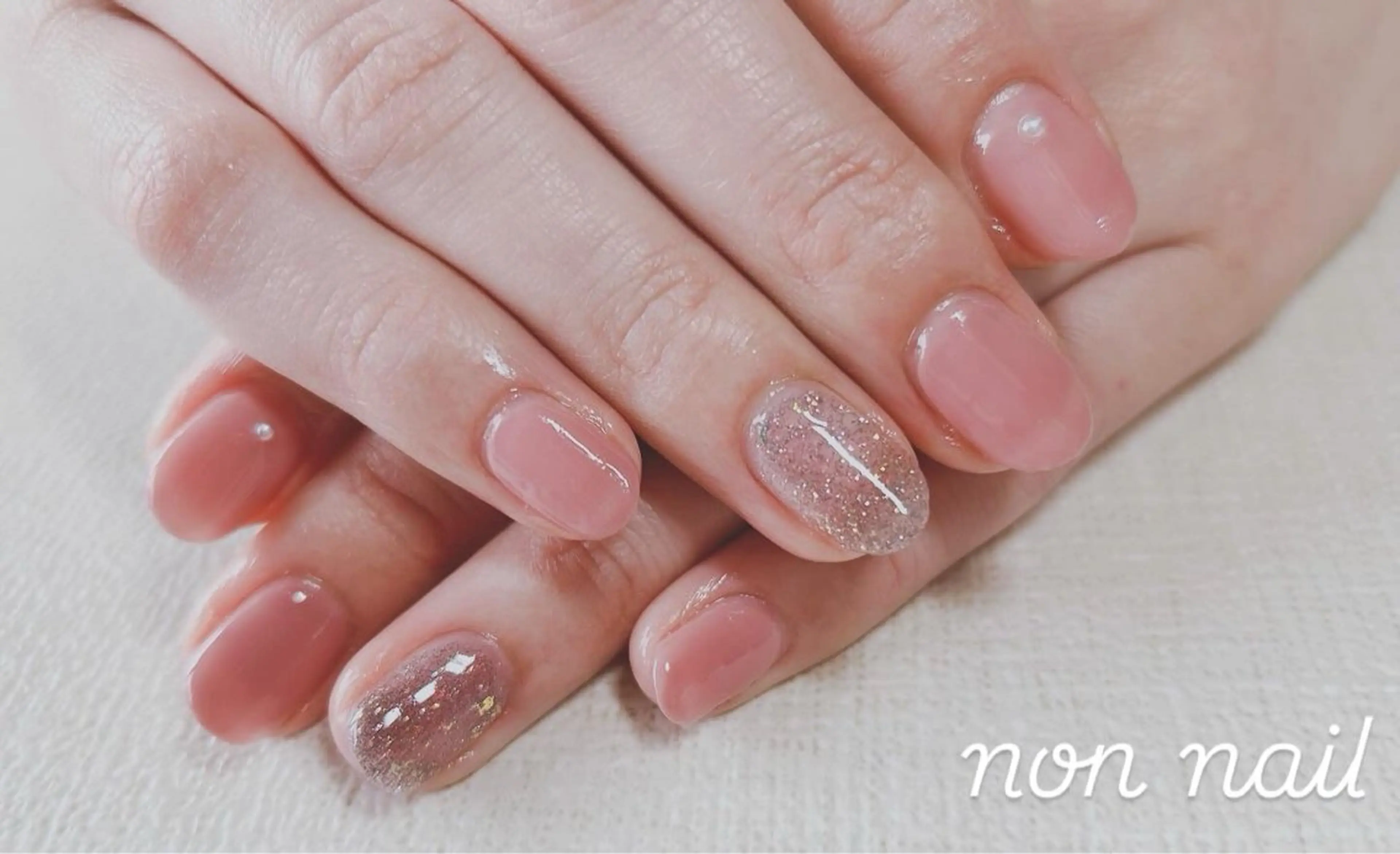 ネイル フラッシュネイル ピンク non nail ⭐︎のネイルデザイン