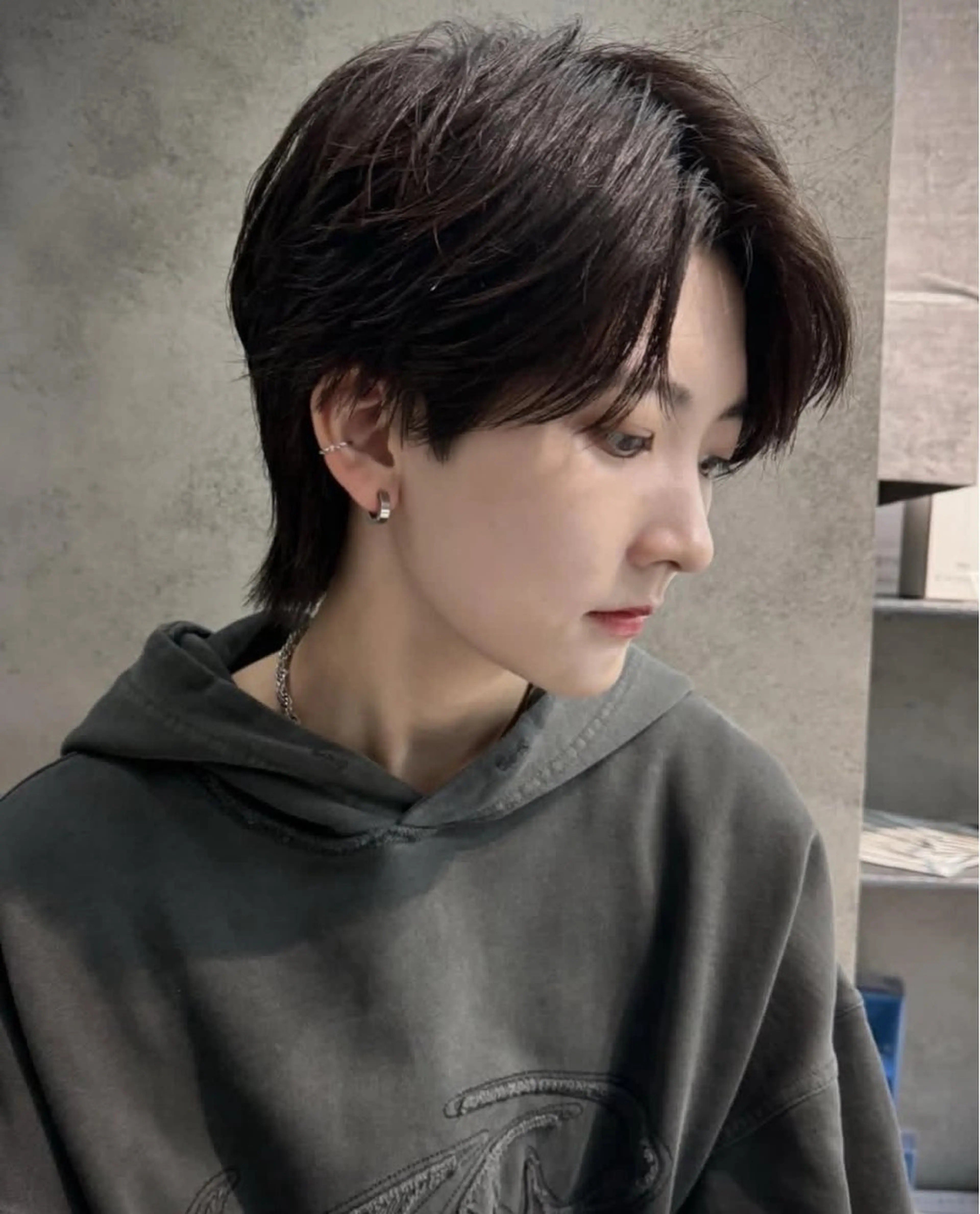 パーマ メンズ ウルフ/顔まわり ♡めいのヘアスタイル