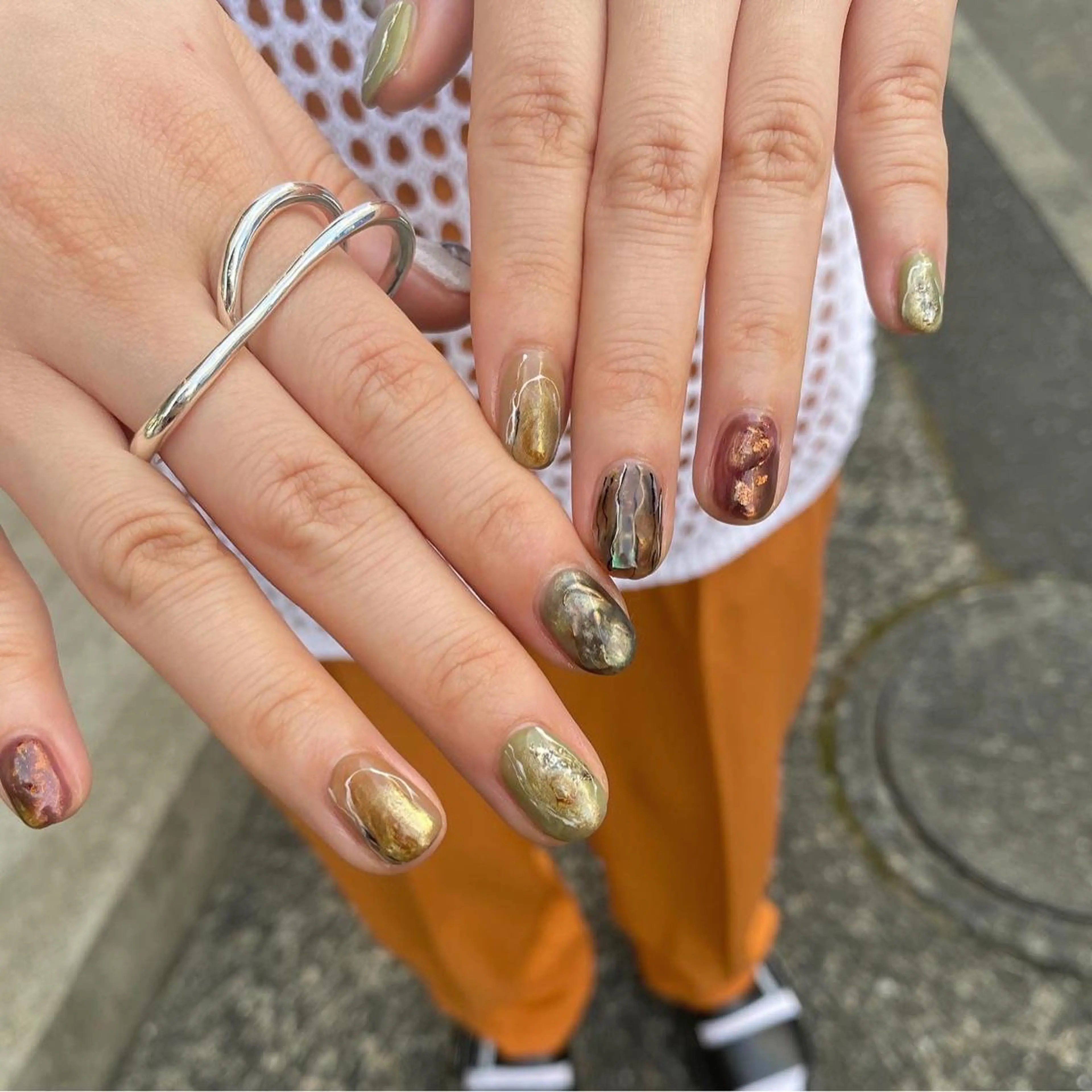 ネイル アートネイル ニュアンスネイル ハンドネイル 栗林 実莉のネイルデザイン