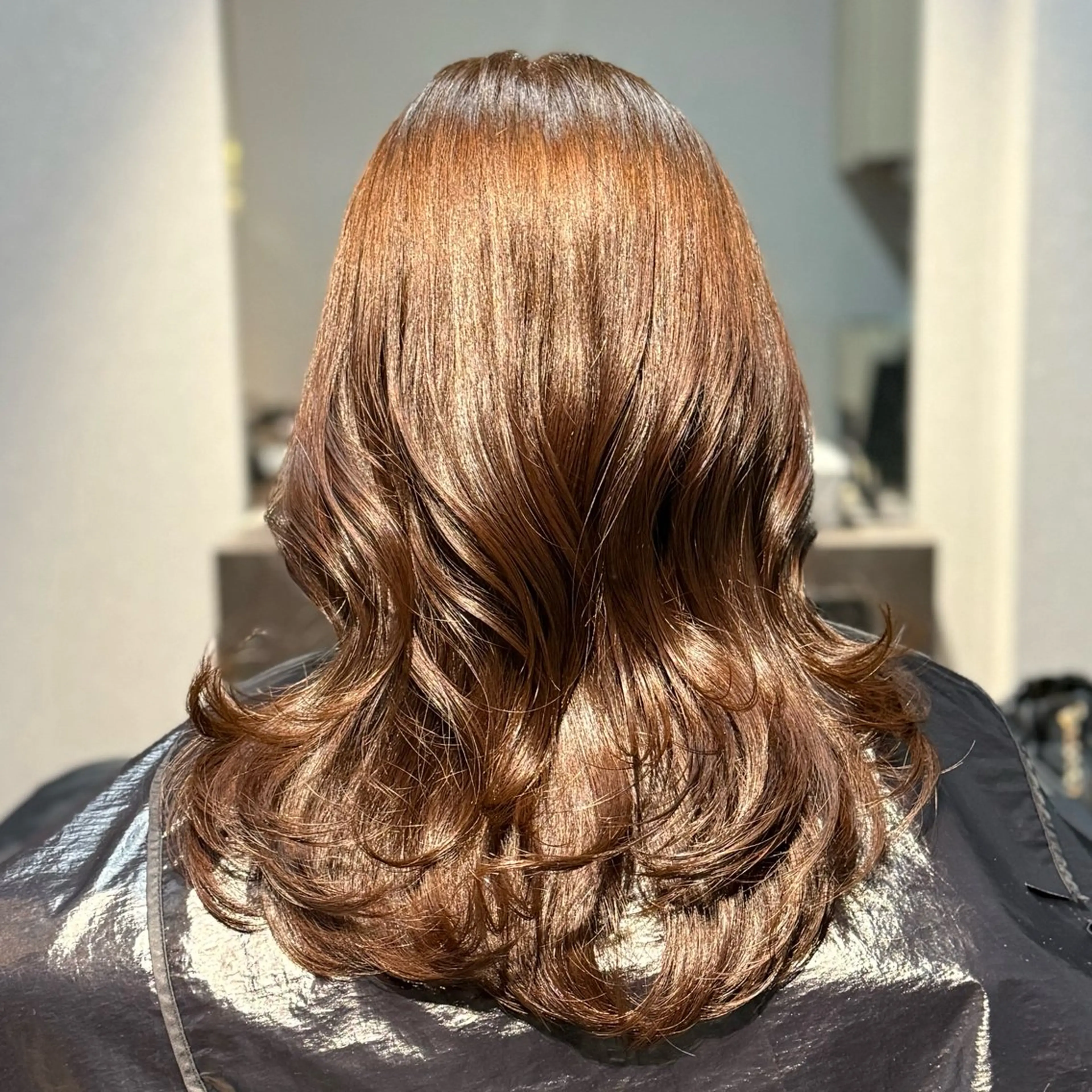 ロング カラー 黒髪 透明感カラー グレージュ オリーブカラー 髪質改善 ヘアカラー トリートメント 髪質改善Ⅰ透明感 艶カラーⅠたつやのヘアスタイル
