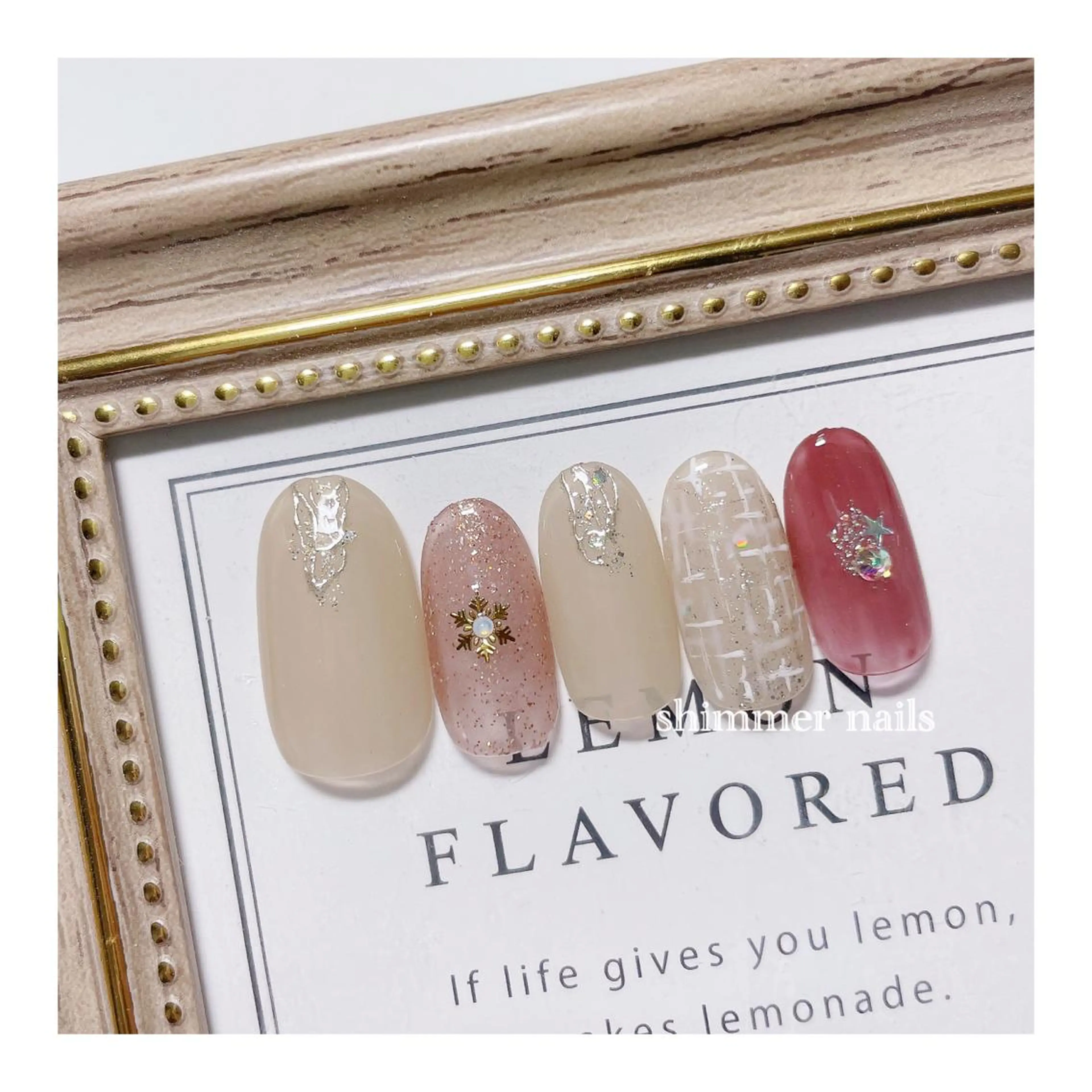 ネイル ツイードネイル shimmer nailsのネイルデザイン