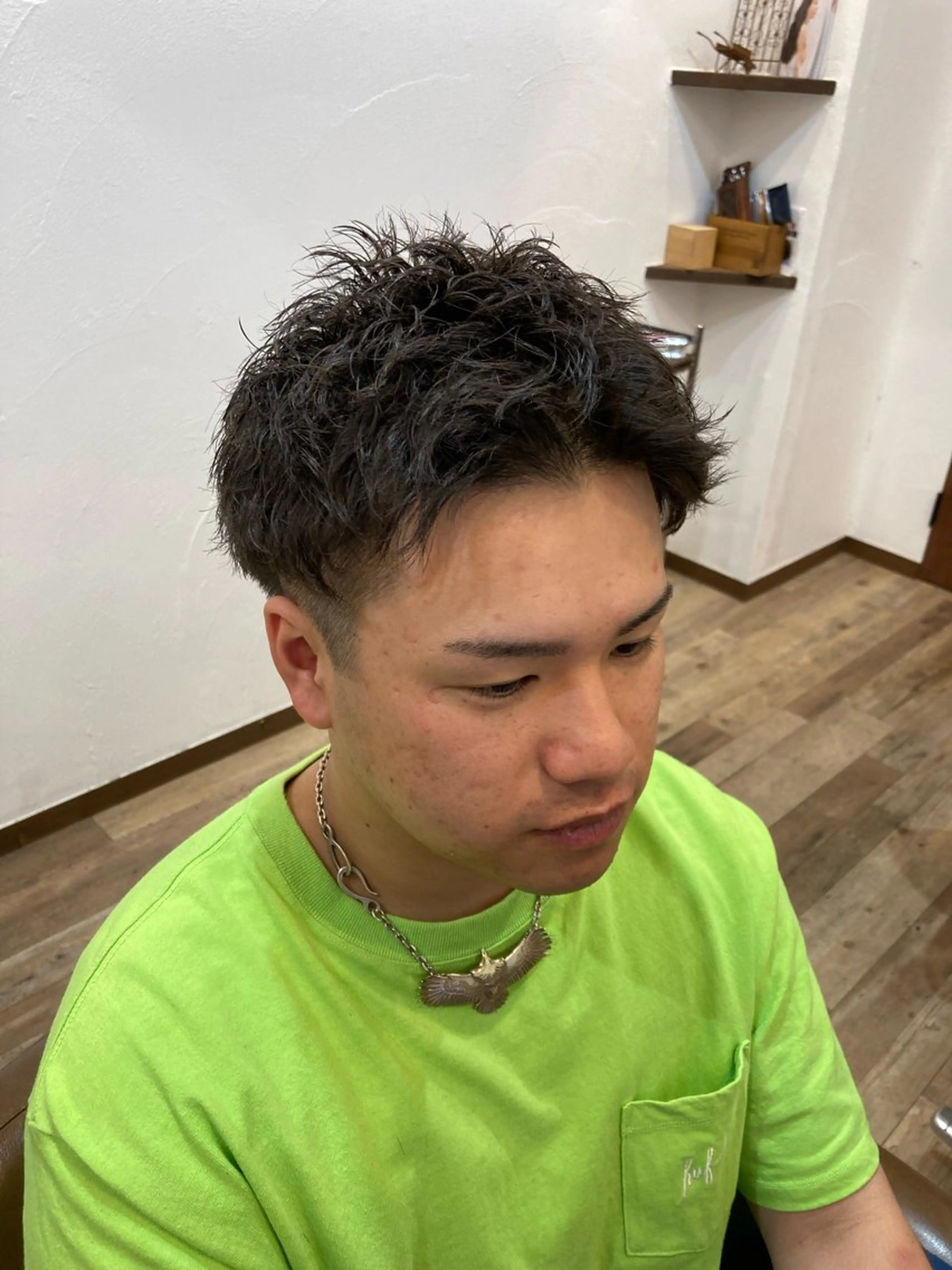 ショート パーマ メンズ カット特化型 美容師/栗本のヘアスタイル