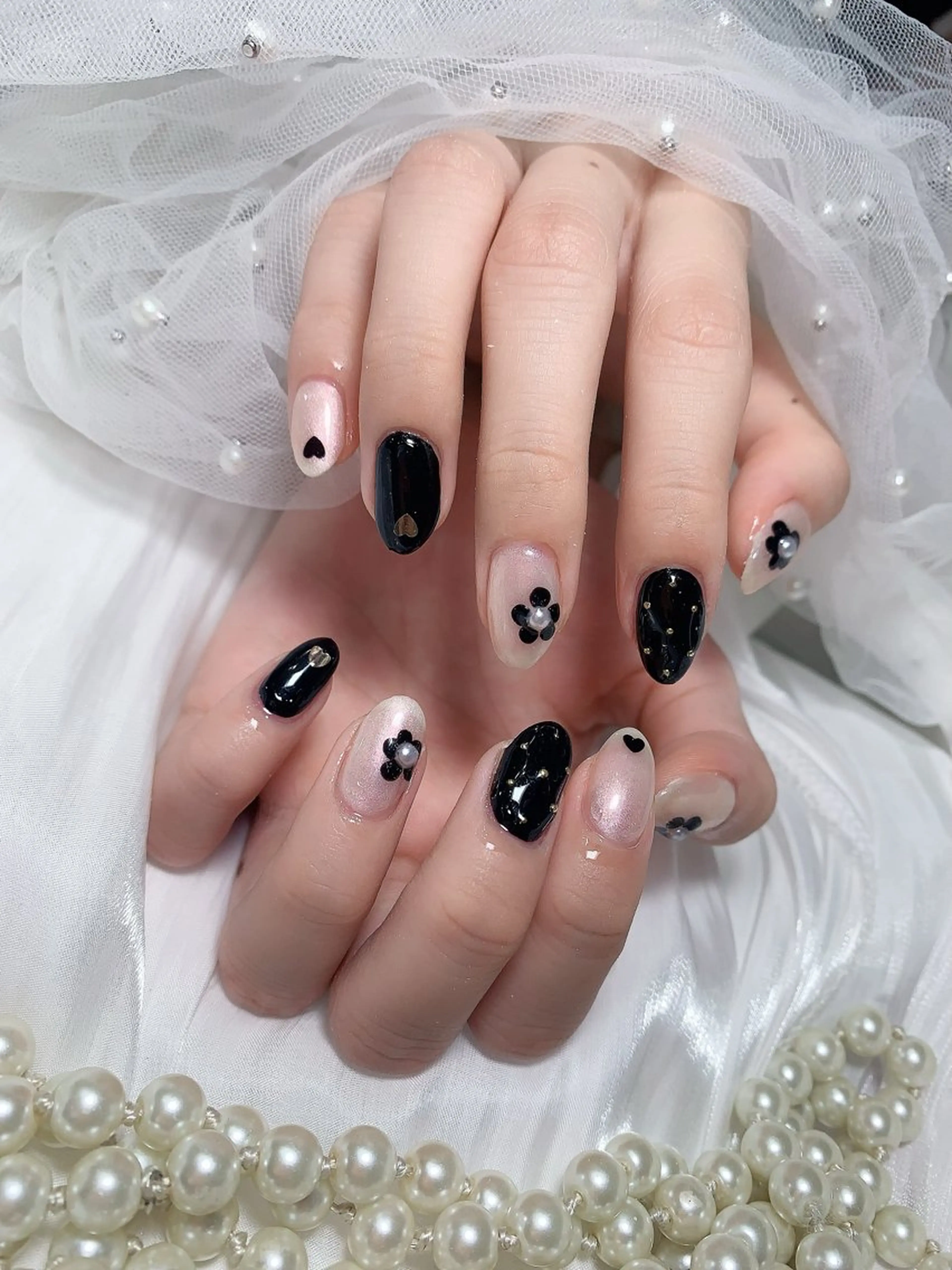 ネイル ハンドネイル ネイルサロンAiri 長さ出し·シンプルのネイルデザイン