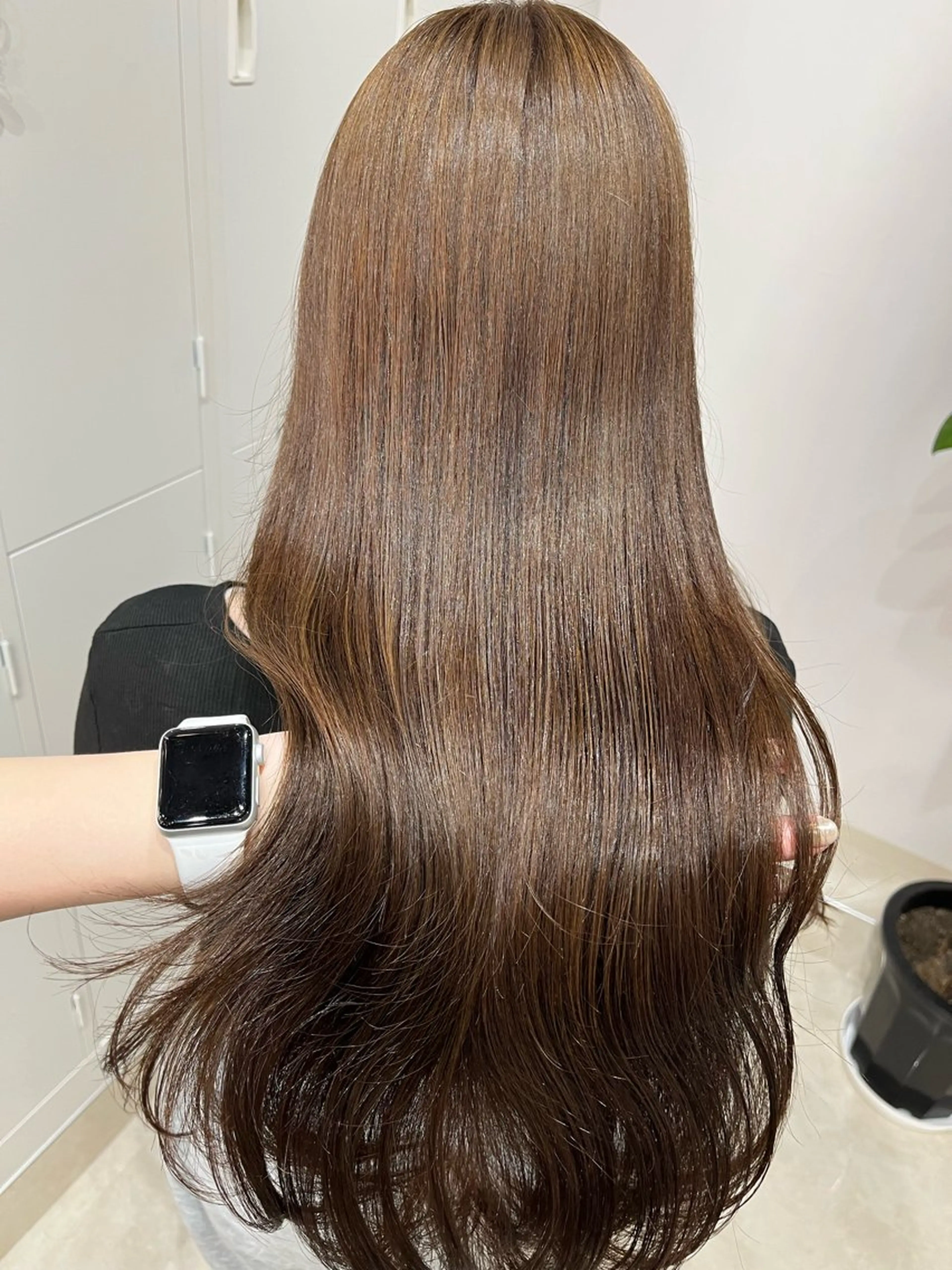 ロング カラー ベージュカラー オリーブベージュ カット ヘアカラー トリートメント 🫧ぷる艶カラー🫧 Yuubi🦩のヘアスタイル