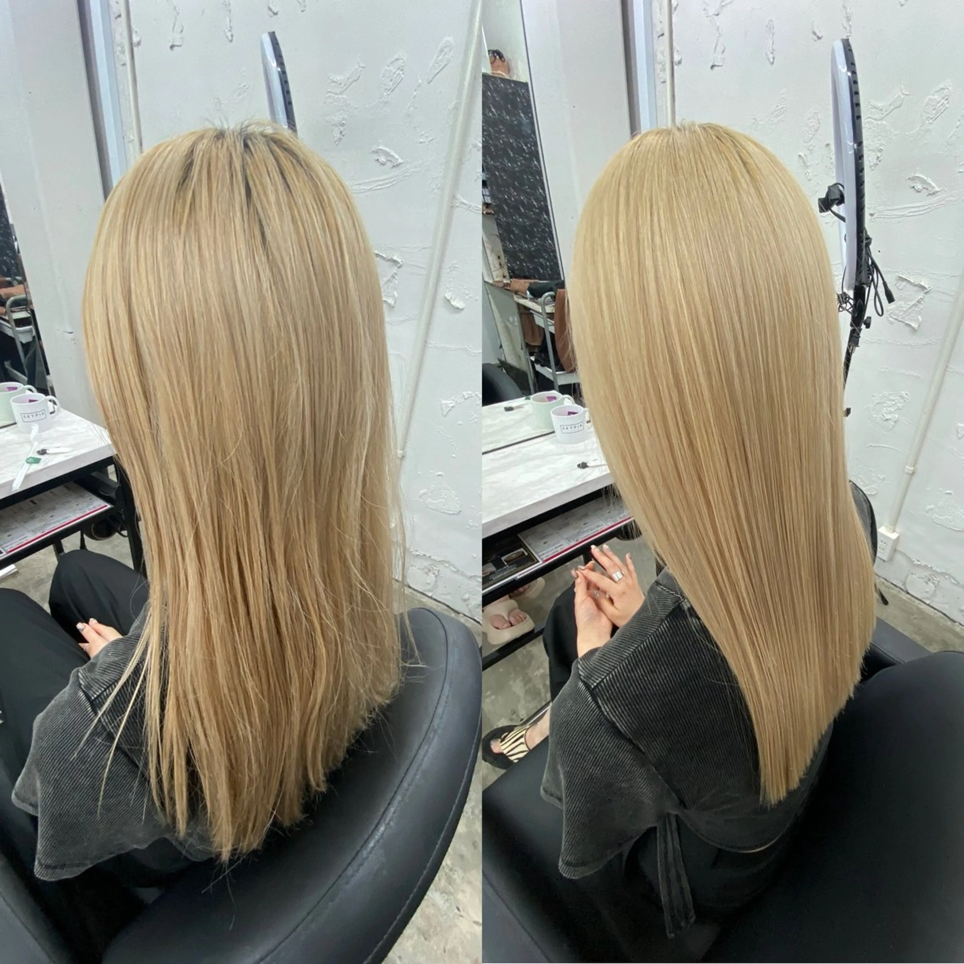 セミロング 髪質改善 トリートメント 艶ハイトーン特化 tatsuのヘアスタイル