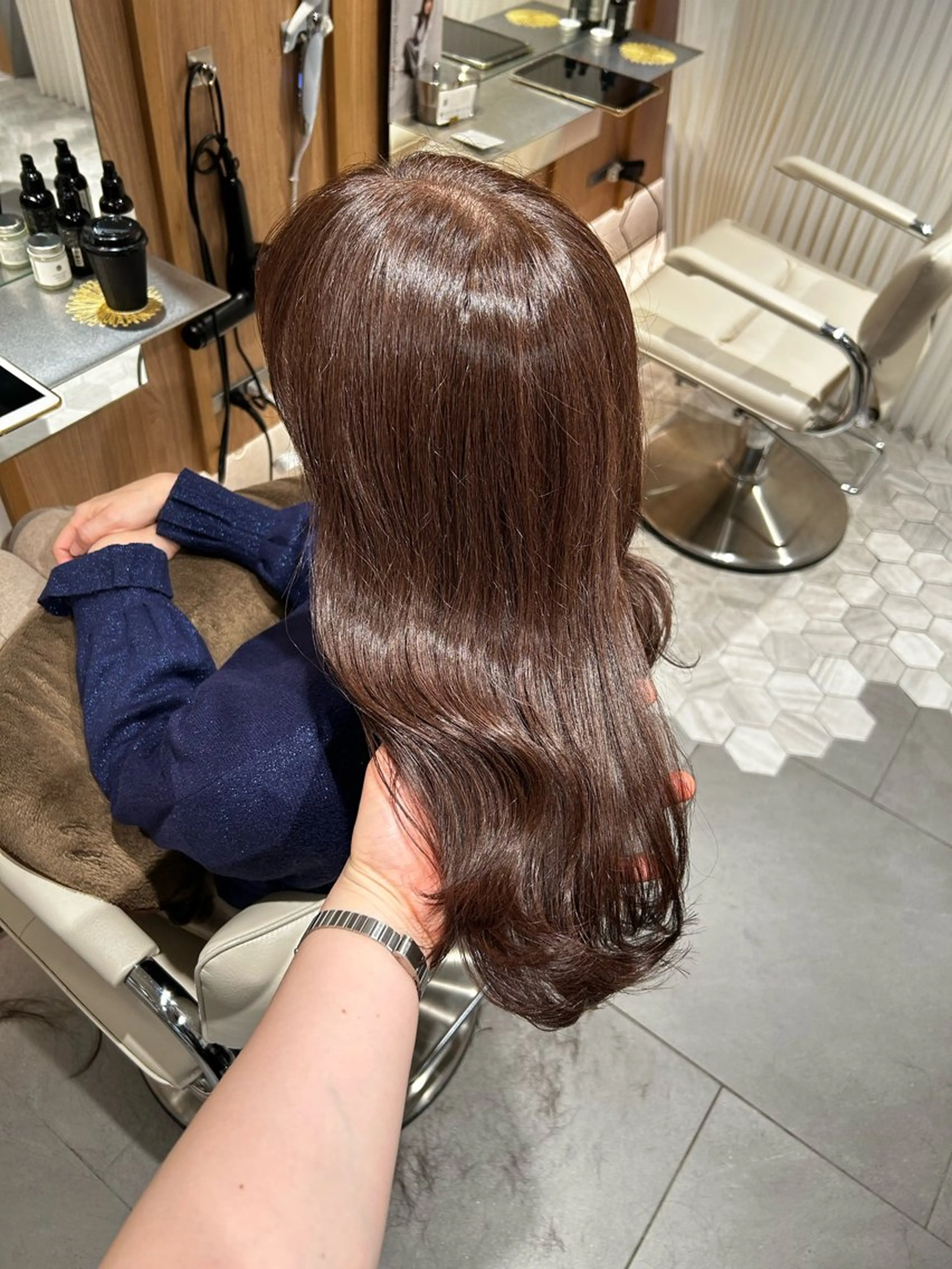 セミロング カラー ブラウンカラー カット ヘアカラー 艶感/ナチュラル 🌿マアヤのヘアスタイル