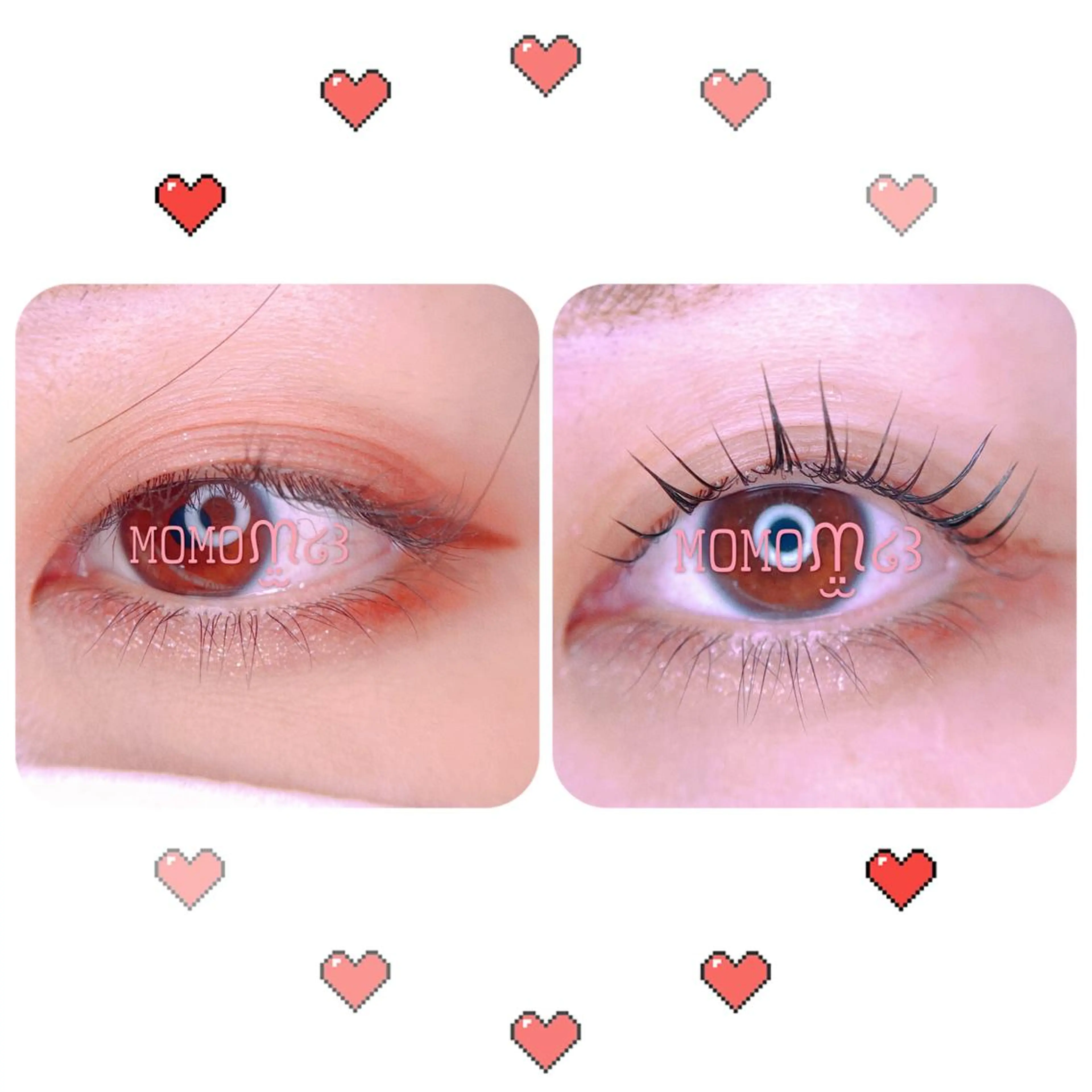 マツエク・マツパ フラットラッシュ ナチュラル パリジェンヌラッシュリフト 下まつげエクステ 一重×まつ毛パーマ モテデザインのプロ モモ🍑のマツエク・マツパデザイン