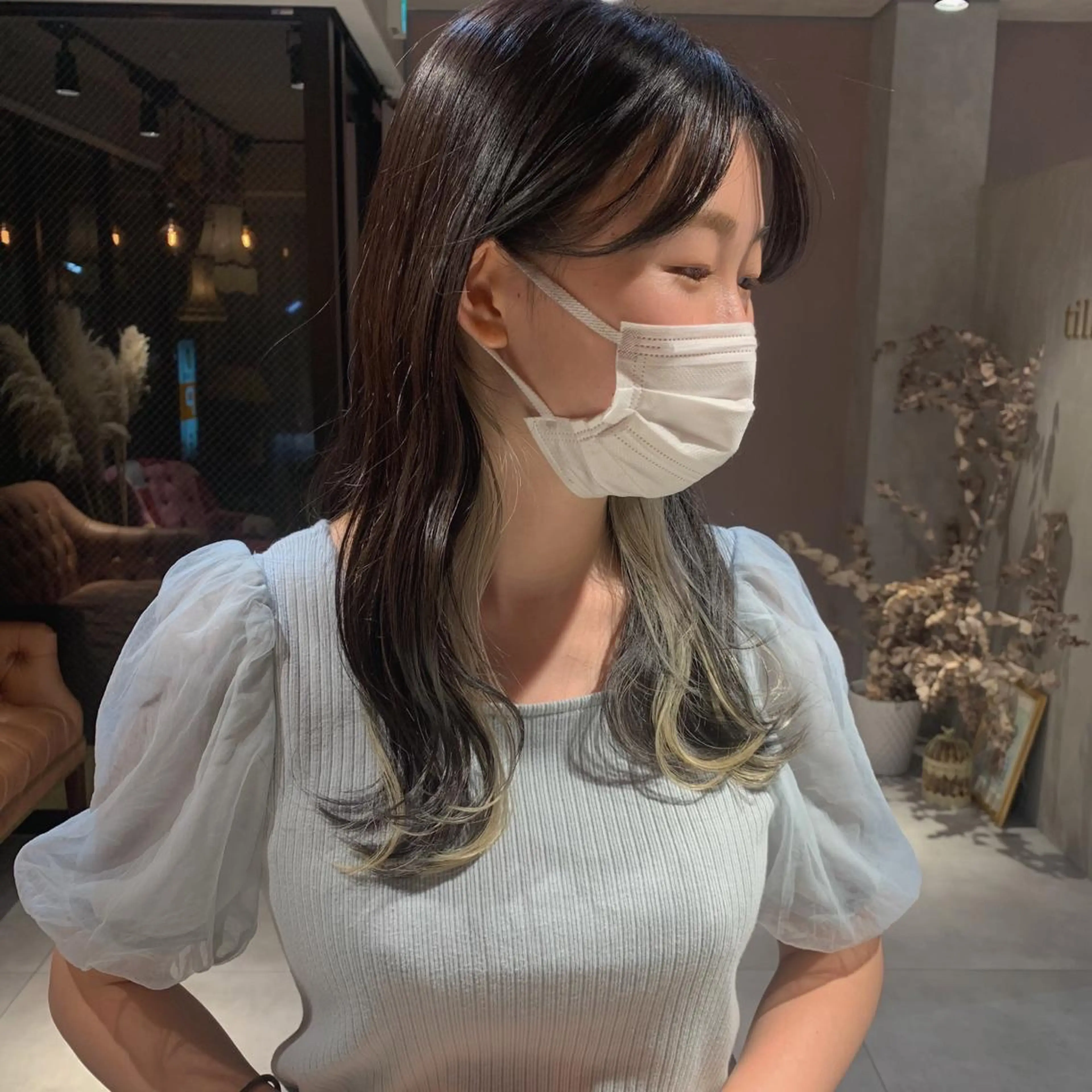 セミロング カラー SALOWIN京都河原町suite店所属・艶カラー/ 髪質改善/arisaのヘアスタイル