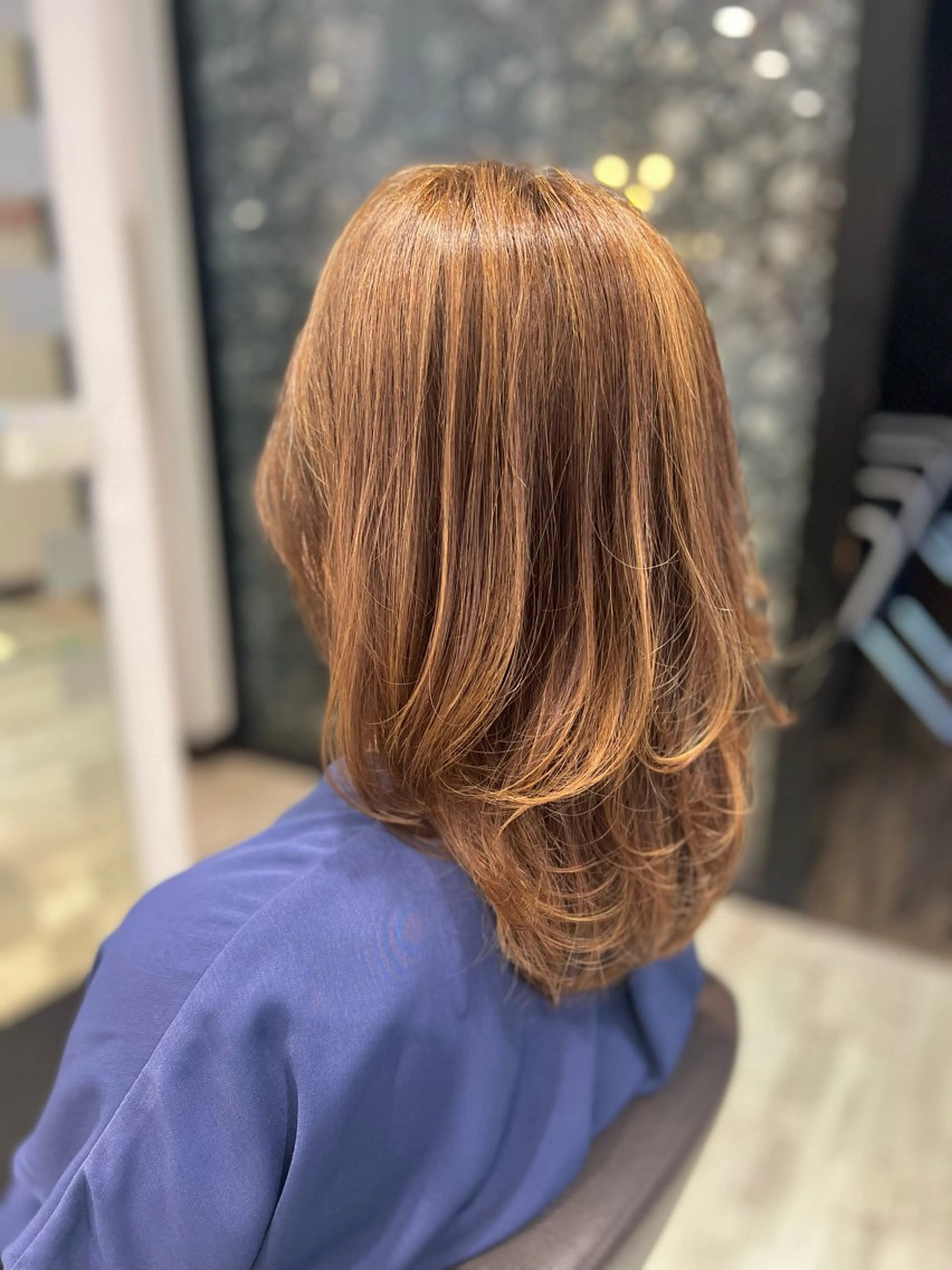 セミロング カラー ハイライトカラー ハイライト kataoka ryotaのヘアスタイル