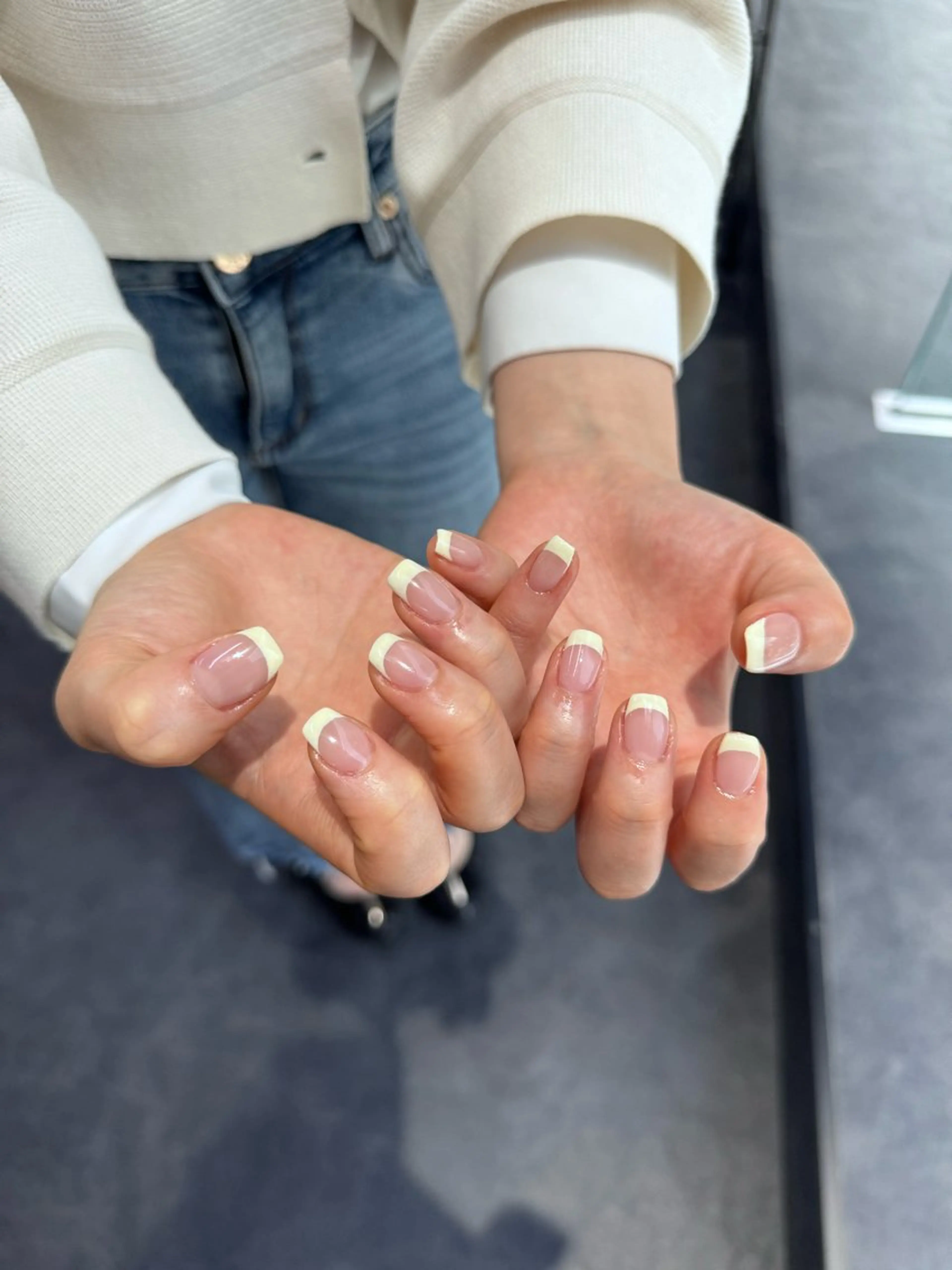 ネイル フレンチネイル マグネットネイル メンズネイル ニュアンスネイル ワンカラーネイル ハンドネイル GRANDE大須 Cecil💜のネイルデザイン