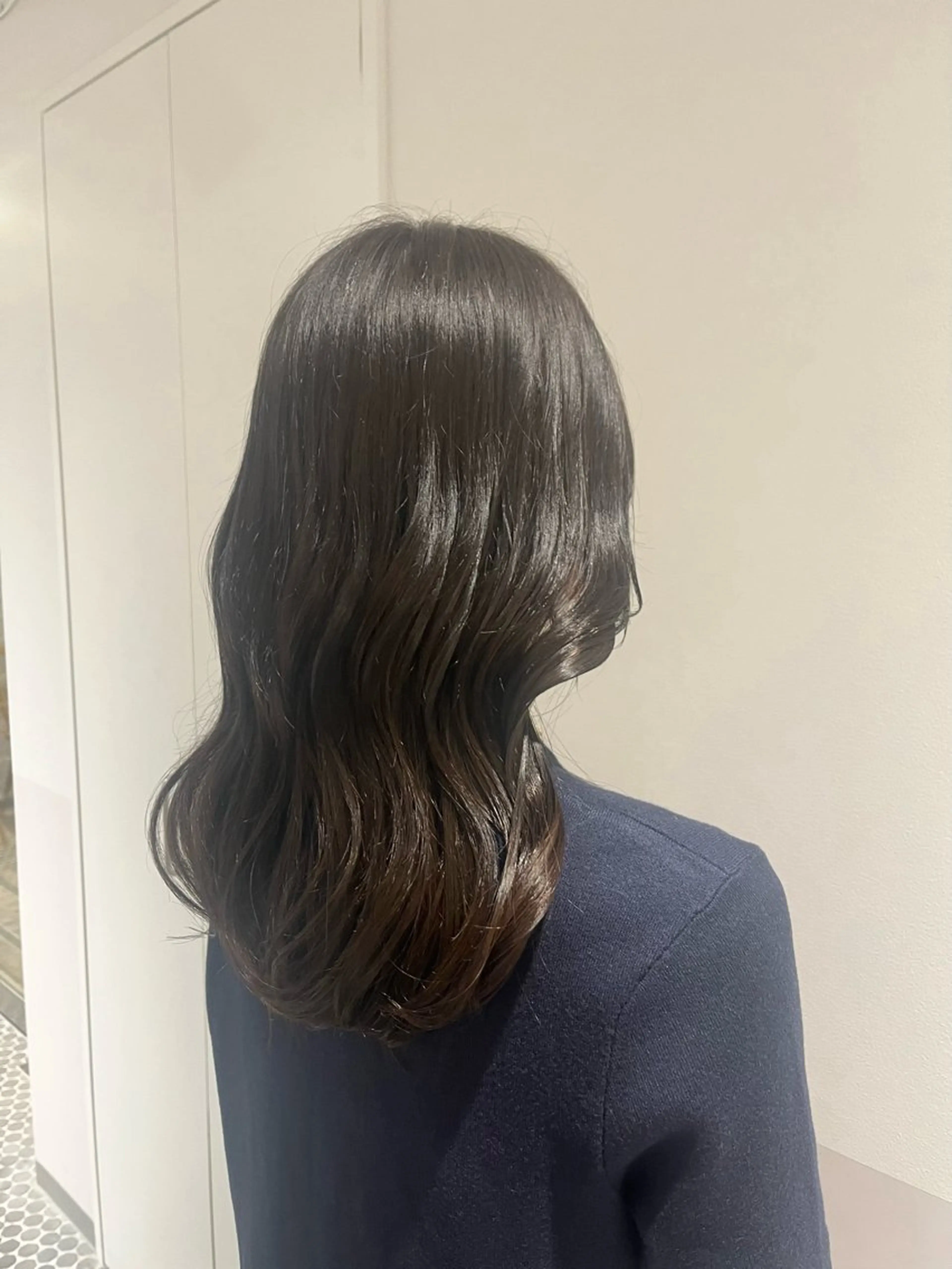 セミロング 縮毛矯正 ヘアカラー トリートメント 大宮レイヤーカット× 透明感カラー　rioのヘアスタイル