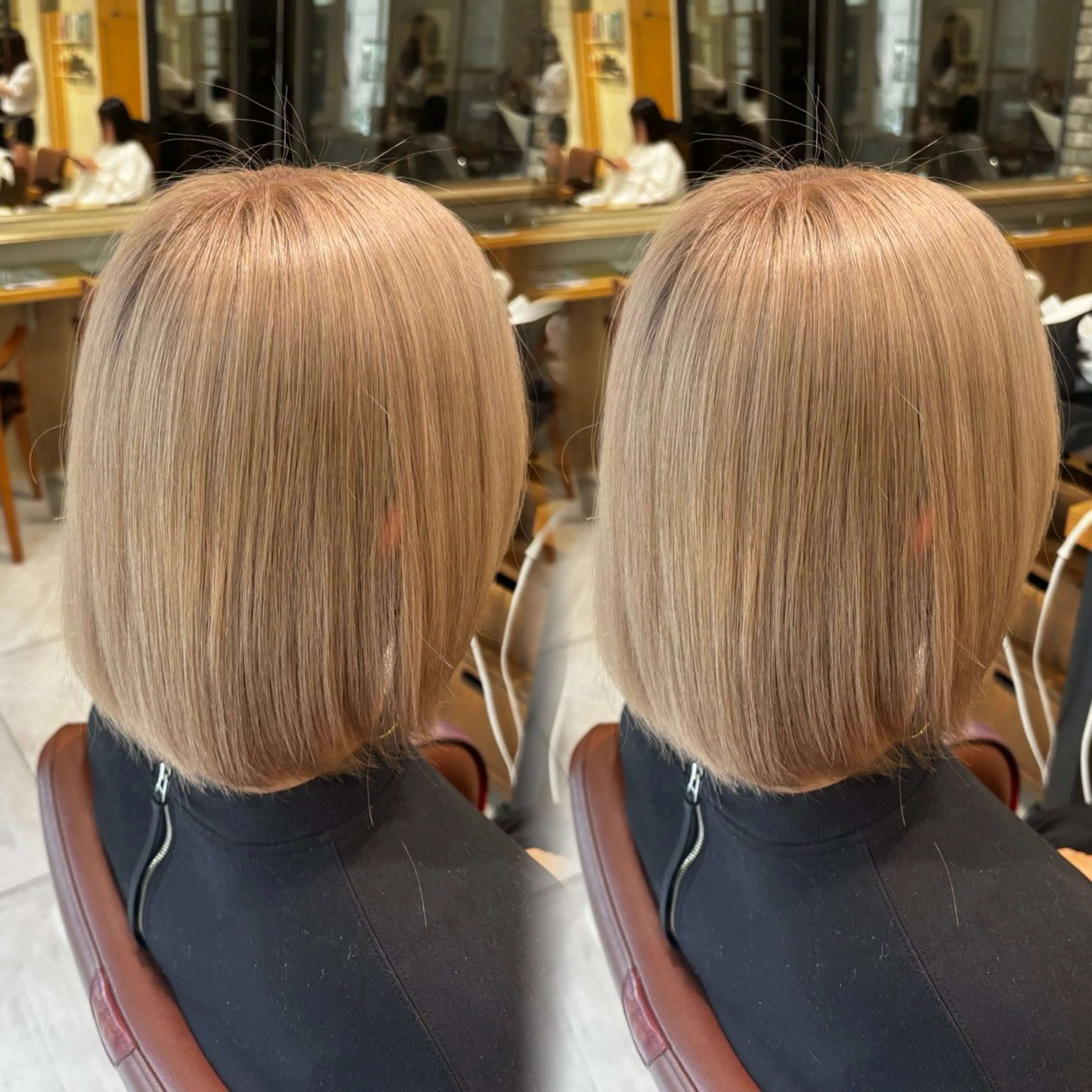 ブリーチリタッチ＋全体カラー＋2stepトリートメントの写真