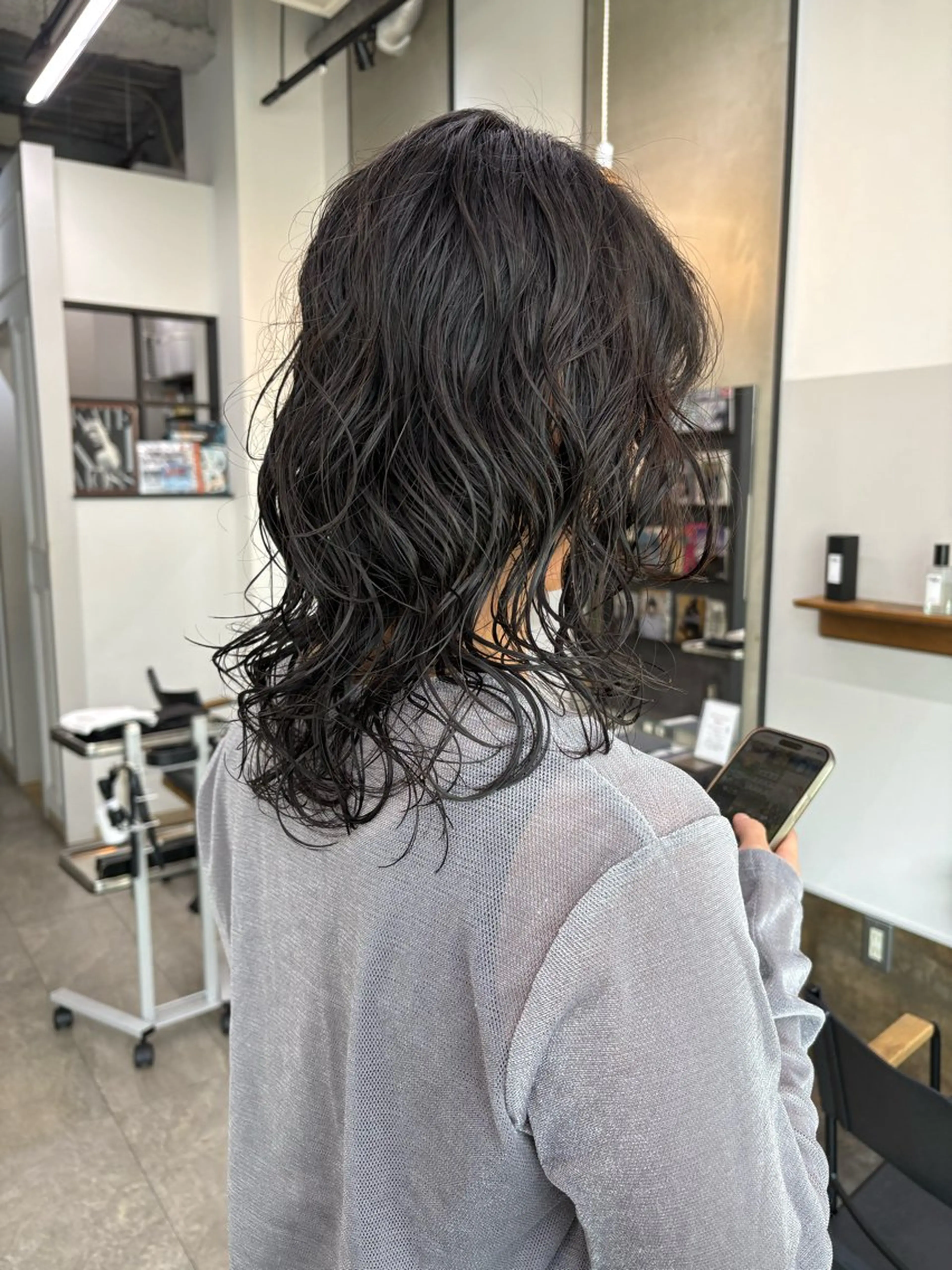 セミロング カラー パーマ nao/福岡美容室 パーマ/ボブパーマのヘアスタイル