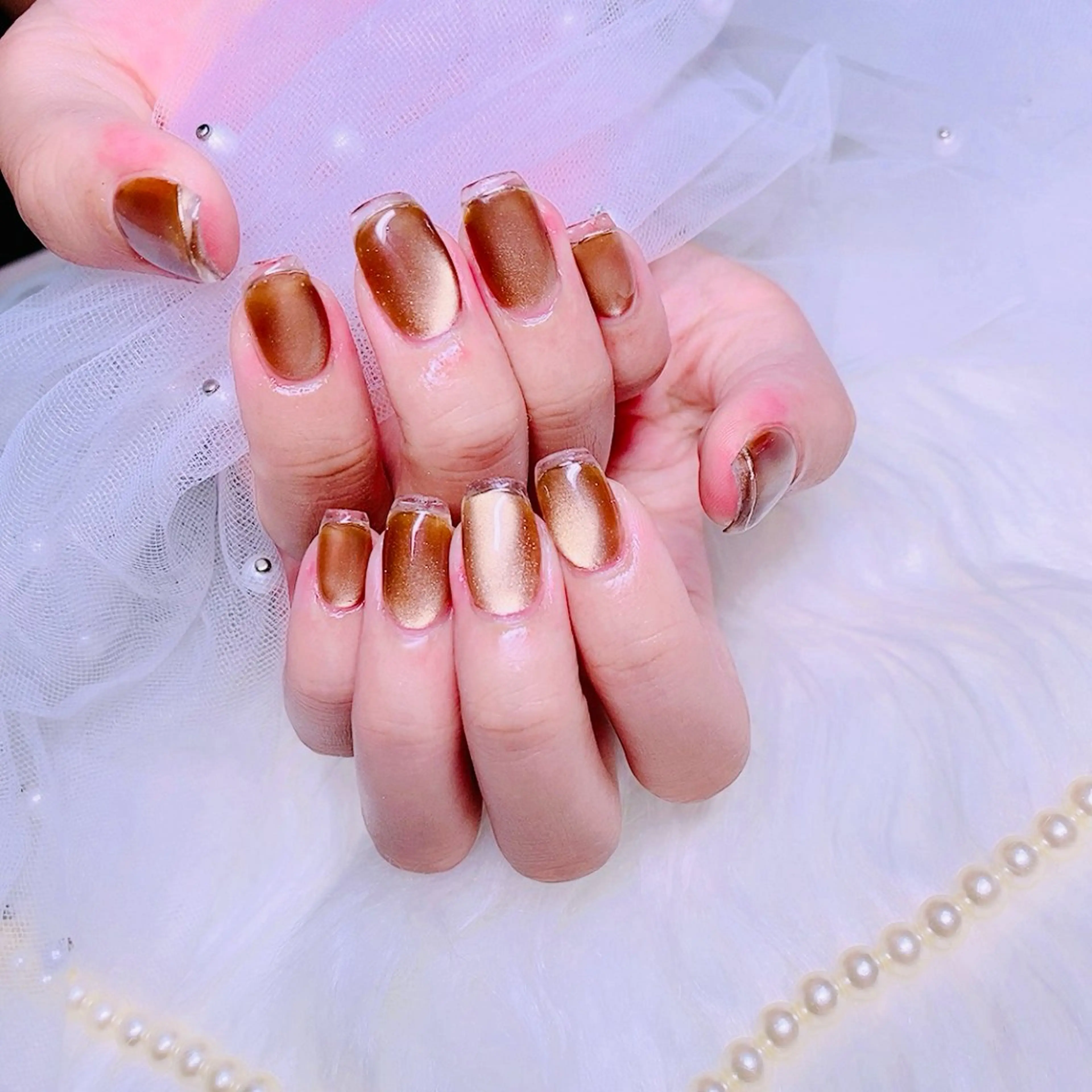 ネイル クリアネイル フレンチネイル Nail Yunaのネイルデザイン