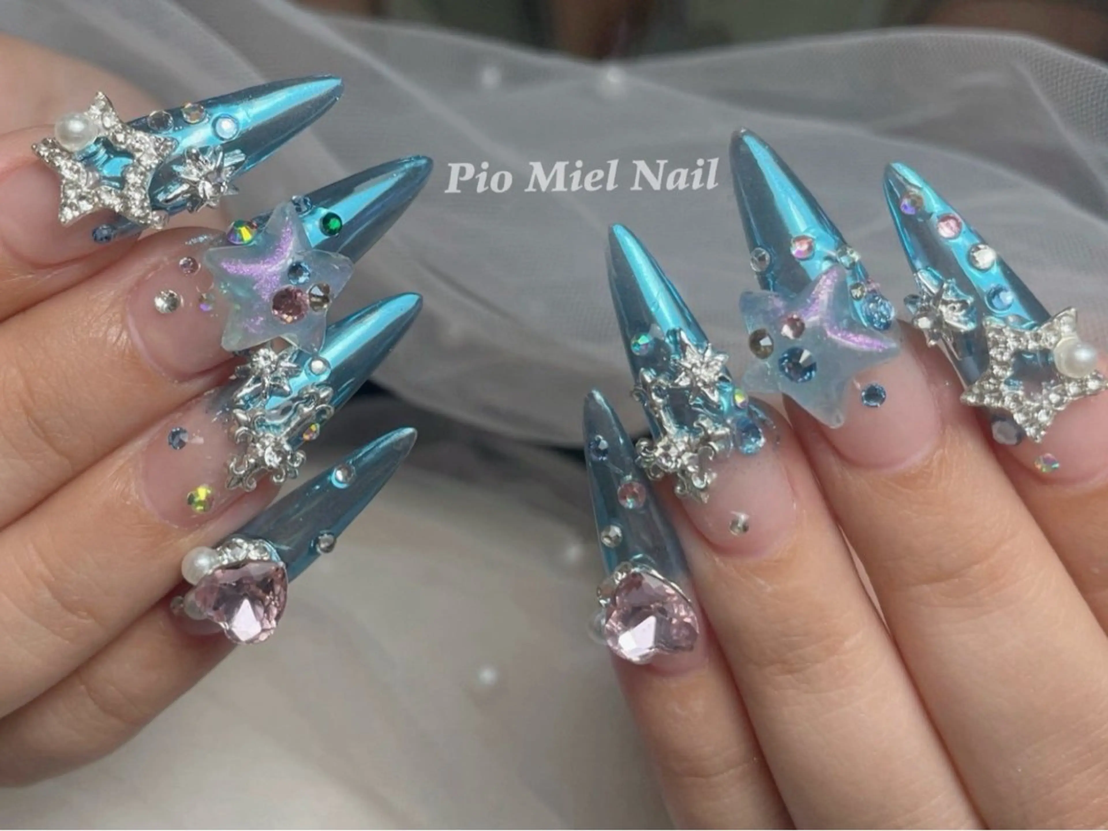 ネイル ハンドネイル HANA 長さだしのネイルデザイン