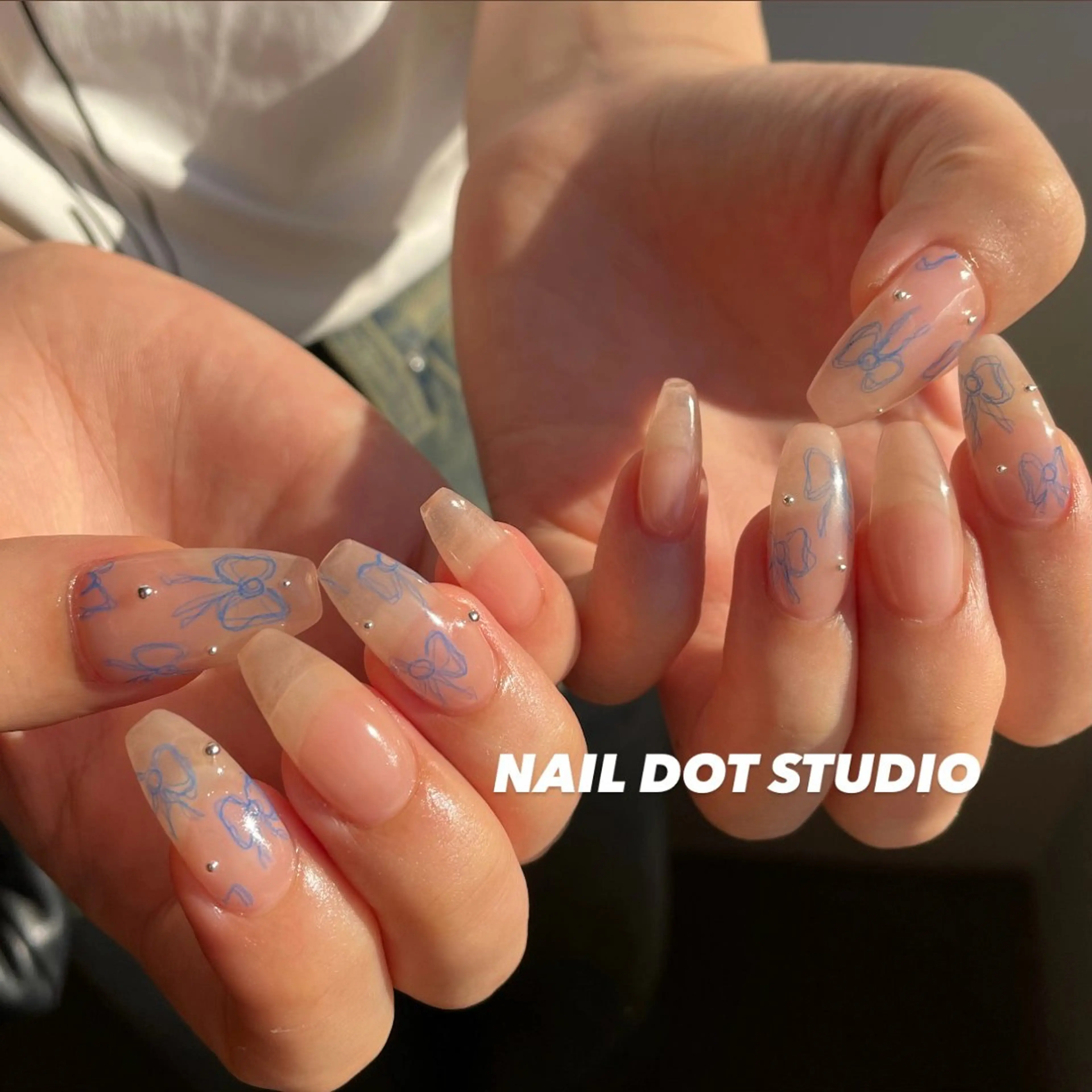 ネイル リボン NAIL DOT STUDIO堺筋本町のネイルデザイン