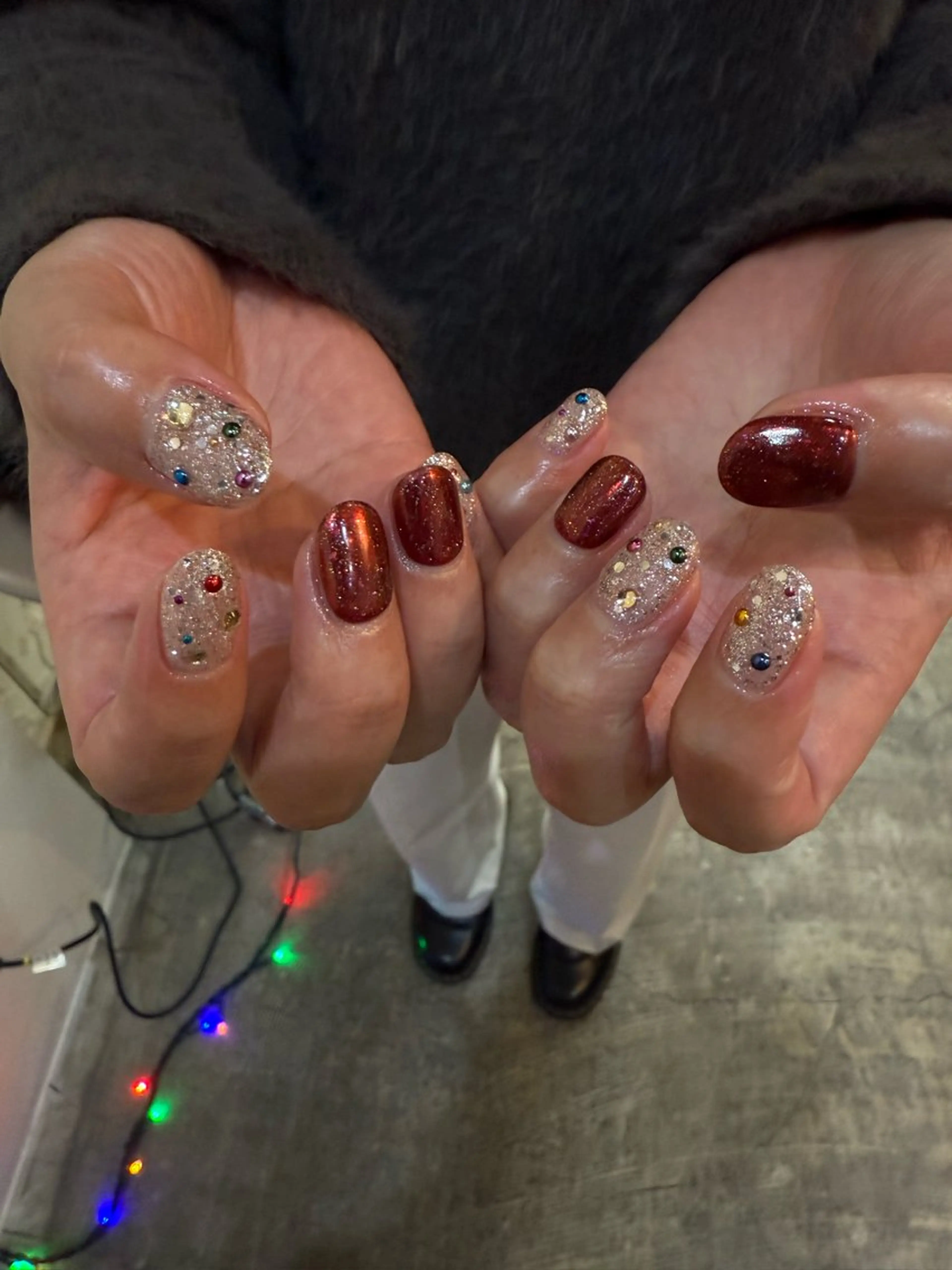 ネイル 冬ネイル クリスマス ハンドネイル nable.所属・栗林 実莉のネイルデザイン