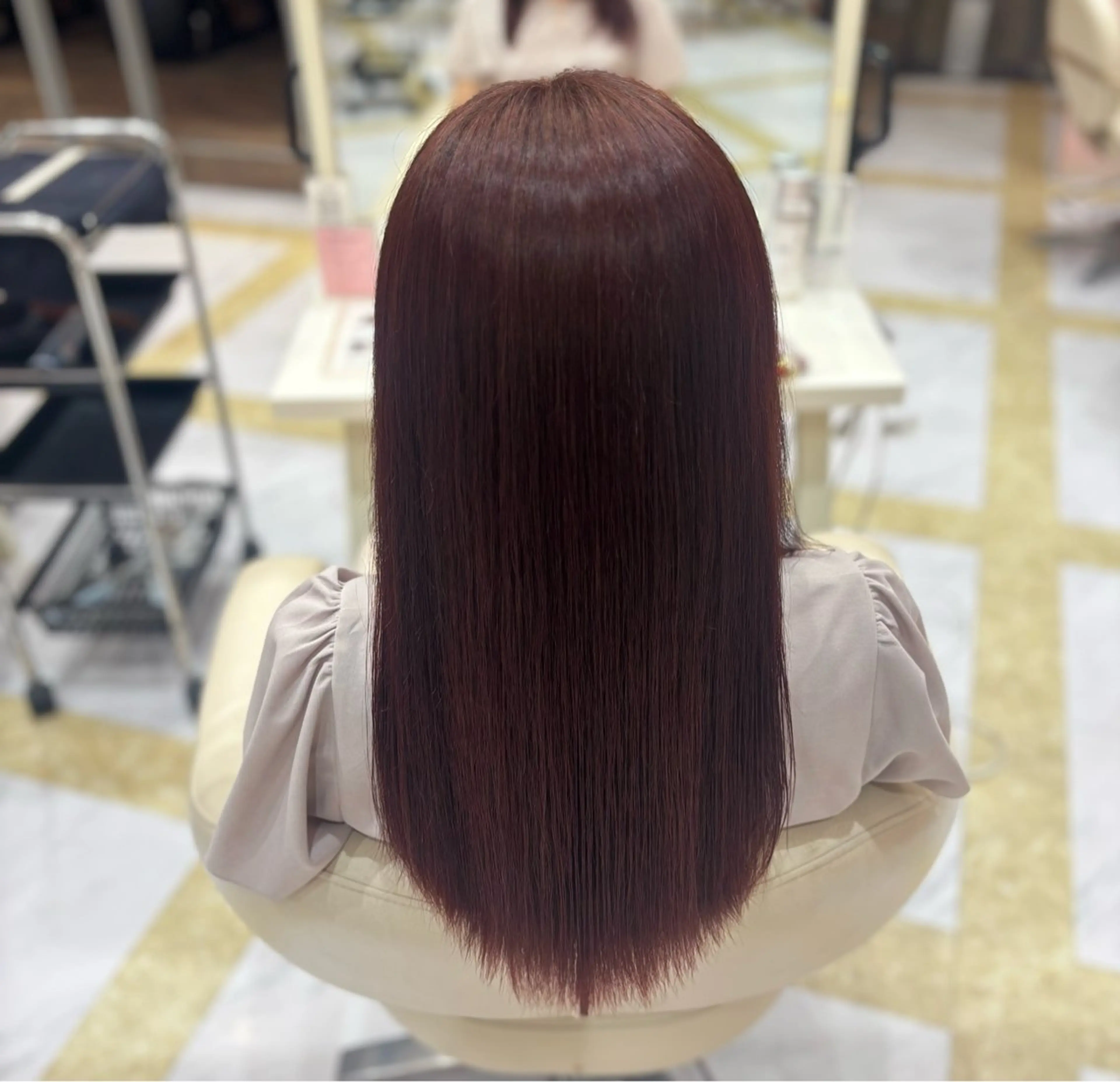 髪質改善カラー、コラーゲンTRの写真