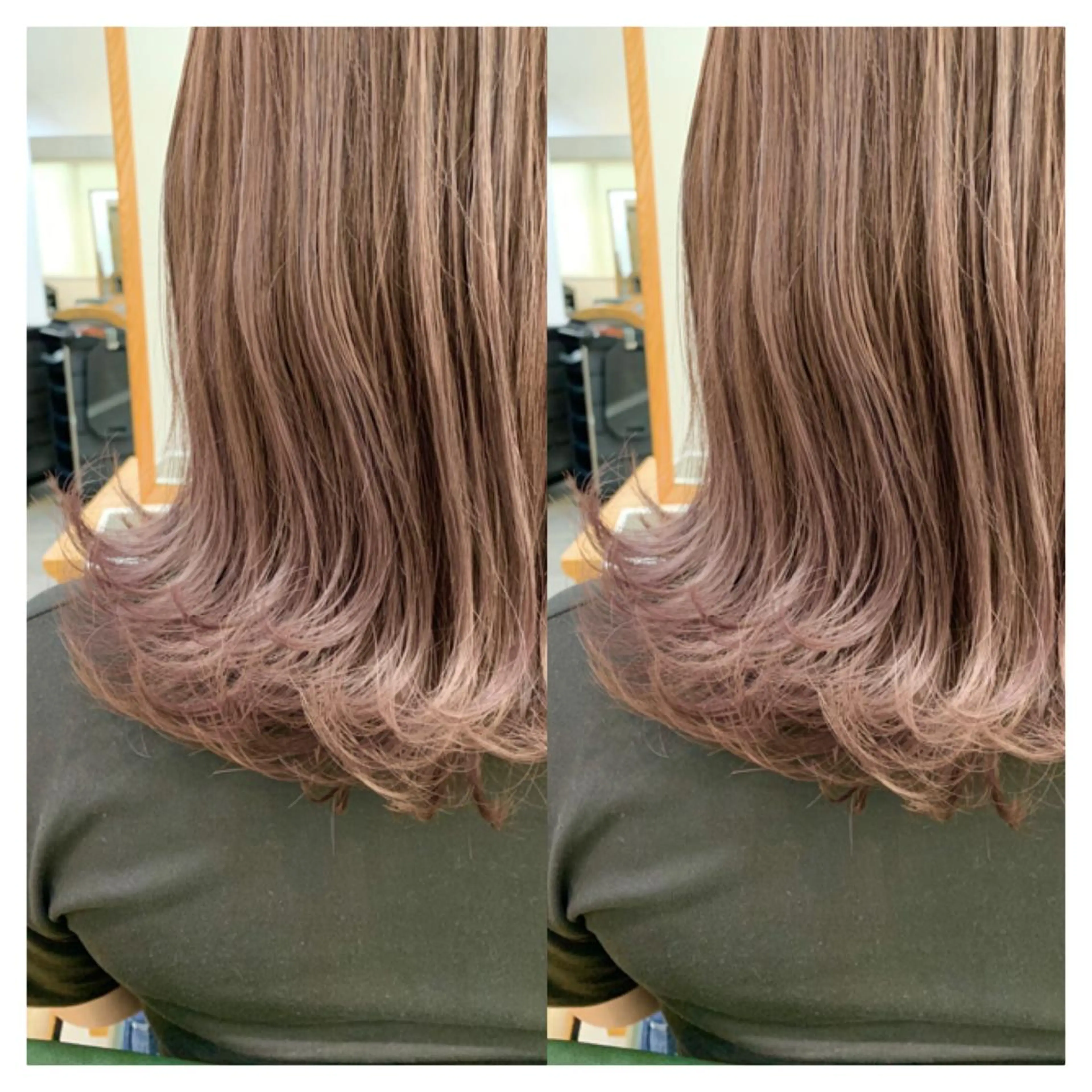 ミディアム カラー カット ヘアカラー トリートメント 村山 茉衣のヘアスタイル