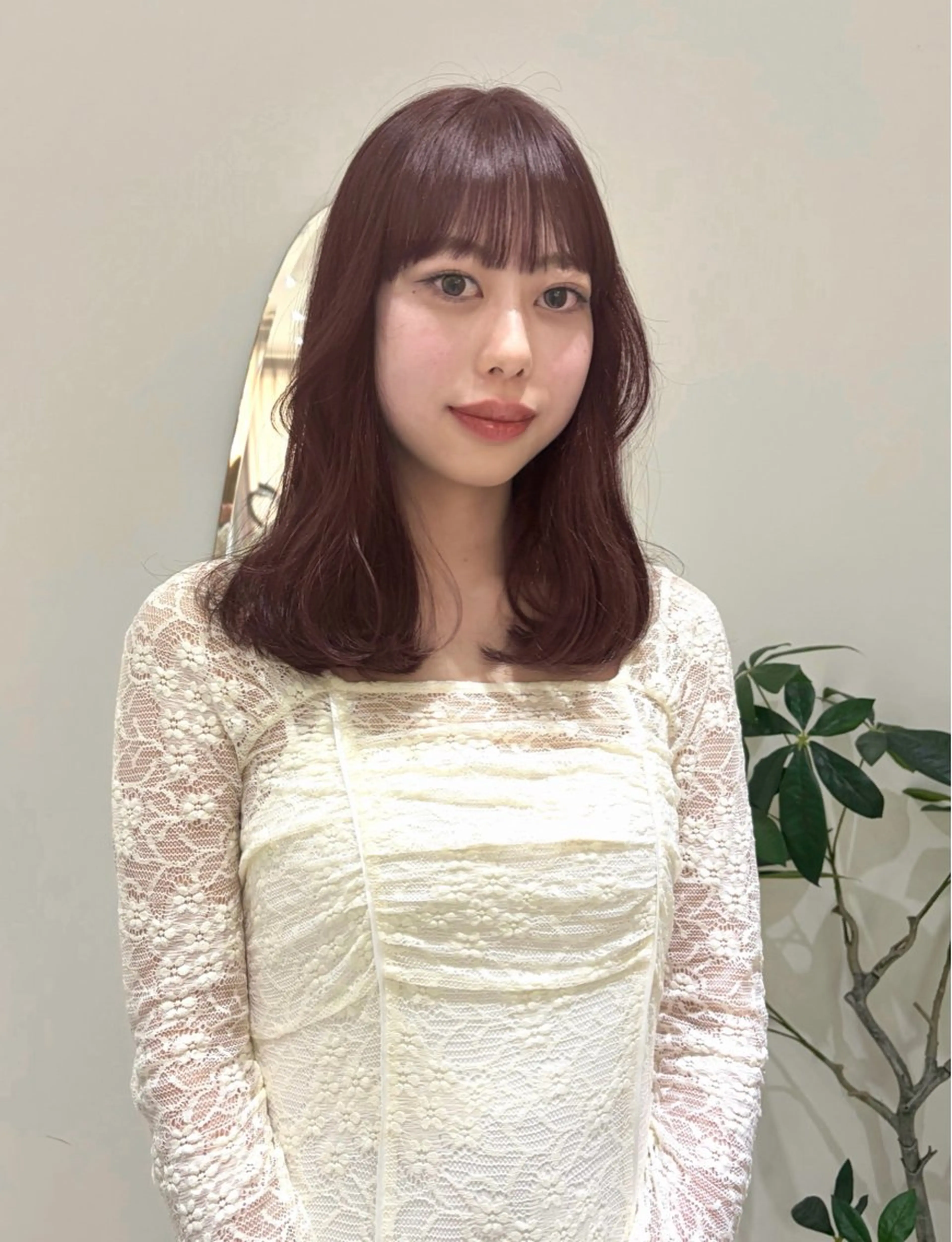 セミロング カット ヘアカラー トリートメント nakahara madokaのヘアスタイル