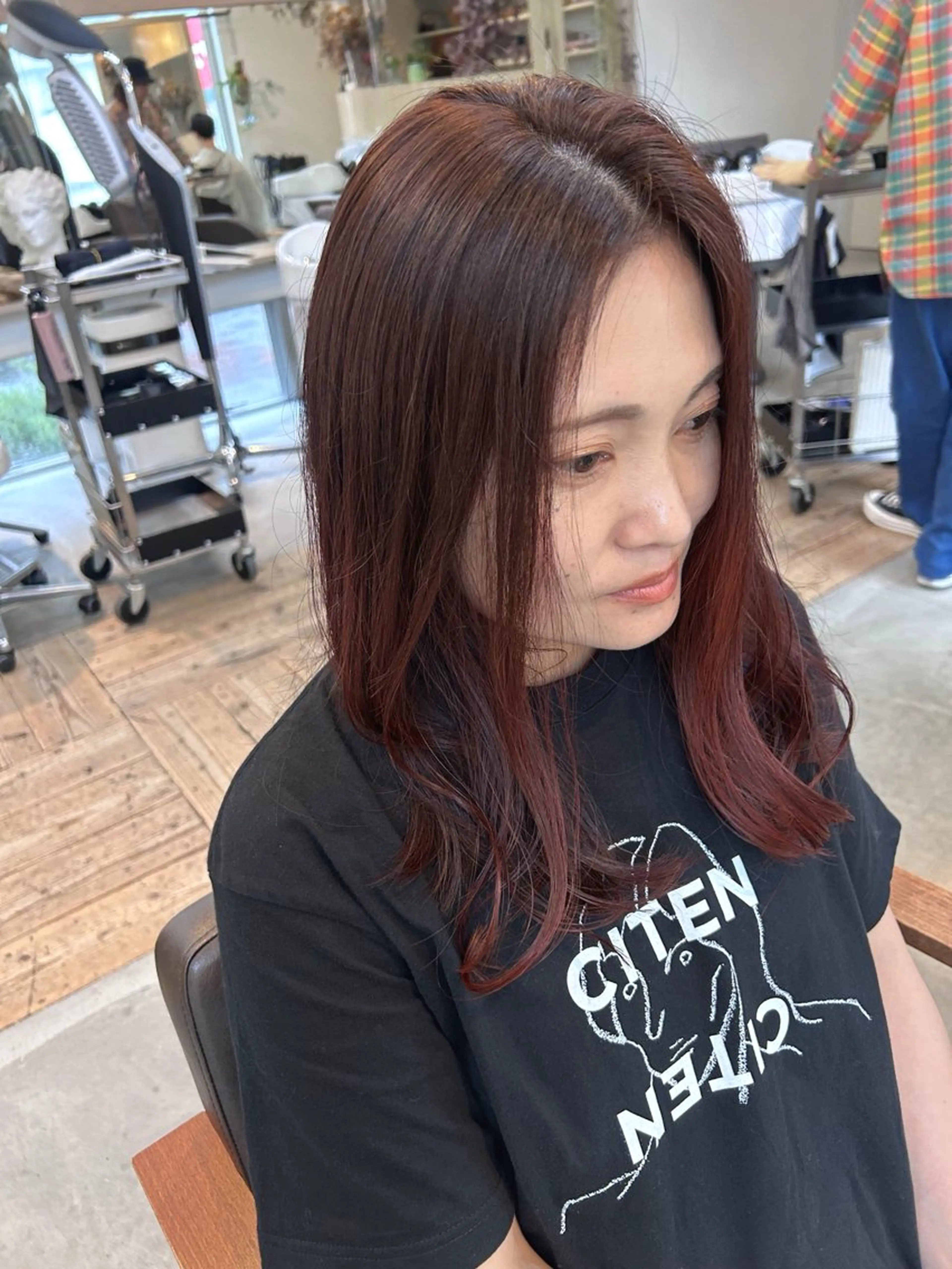 ロング カット ヘアカラー 綿貫 美雪のヘアスタイル