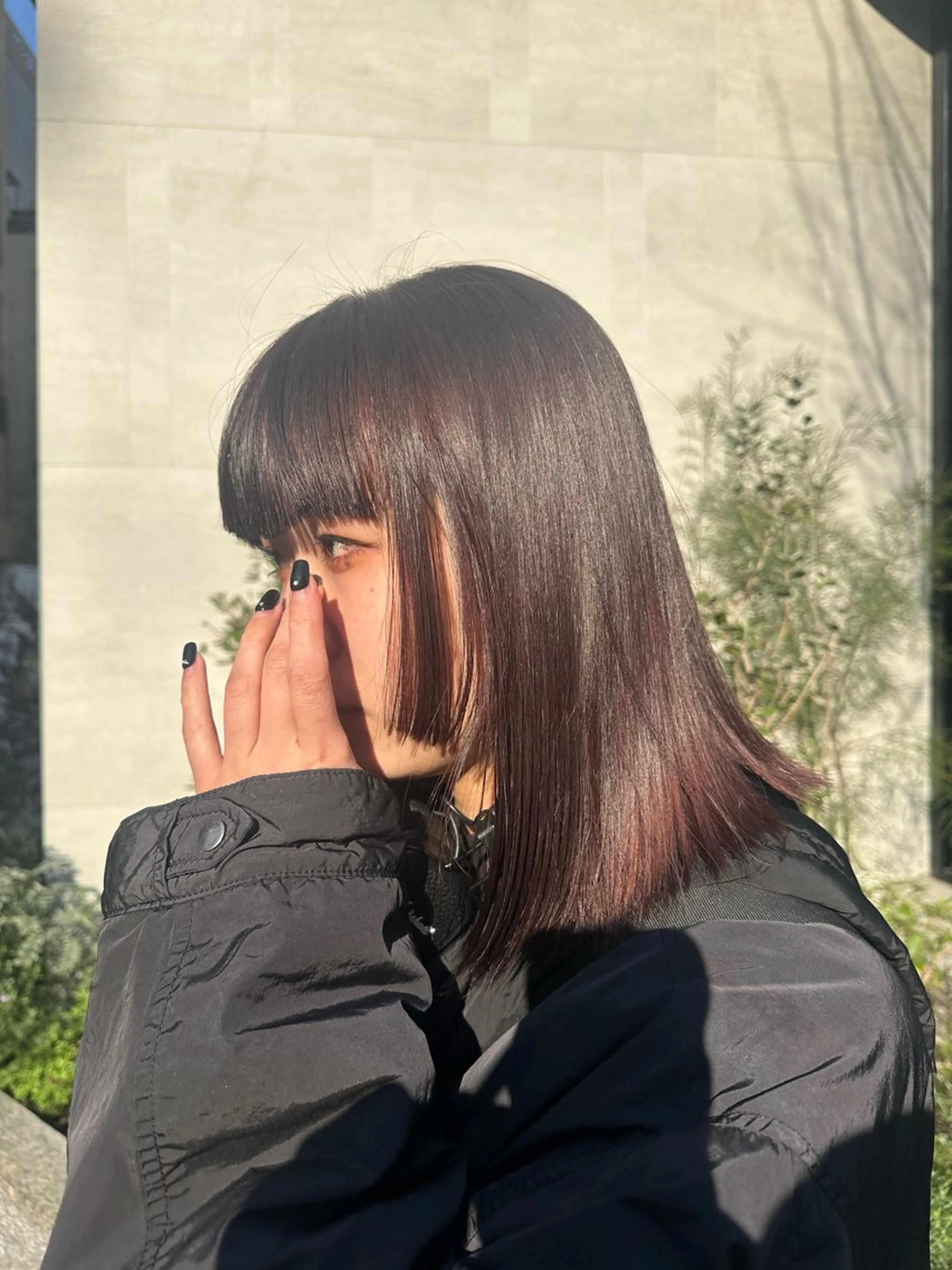 ロング カラー タイトボブ個性派カラ ーAKANEのヘアスタイル