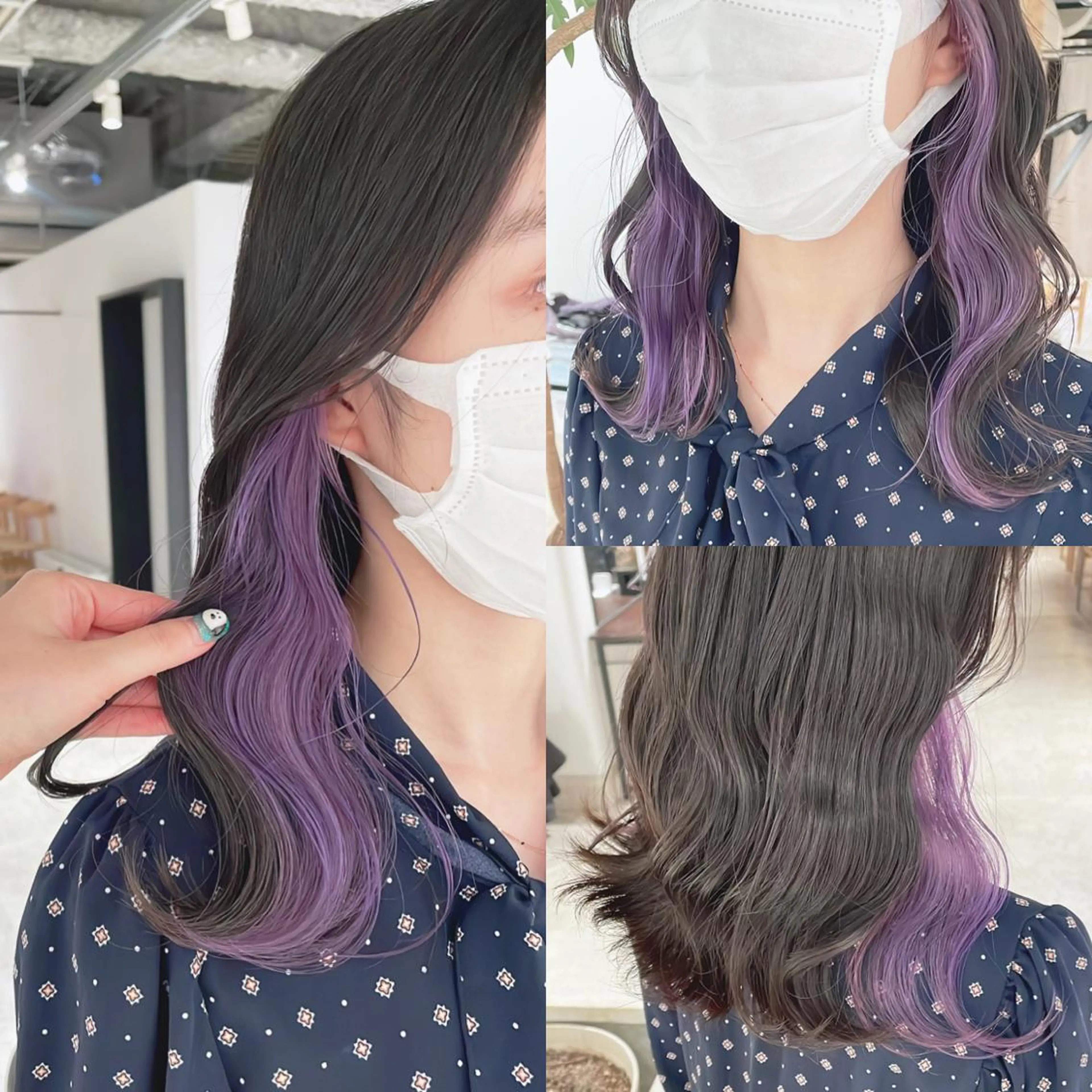 カラー ブリーチ インナーカラー ヘアカラー トリートメント 渋谷:インナーカラー ／🍒エリカ🍒のヘアスタイル