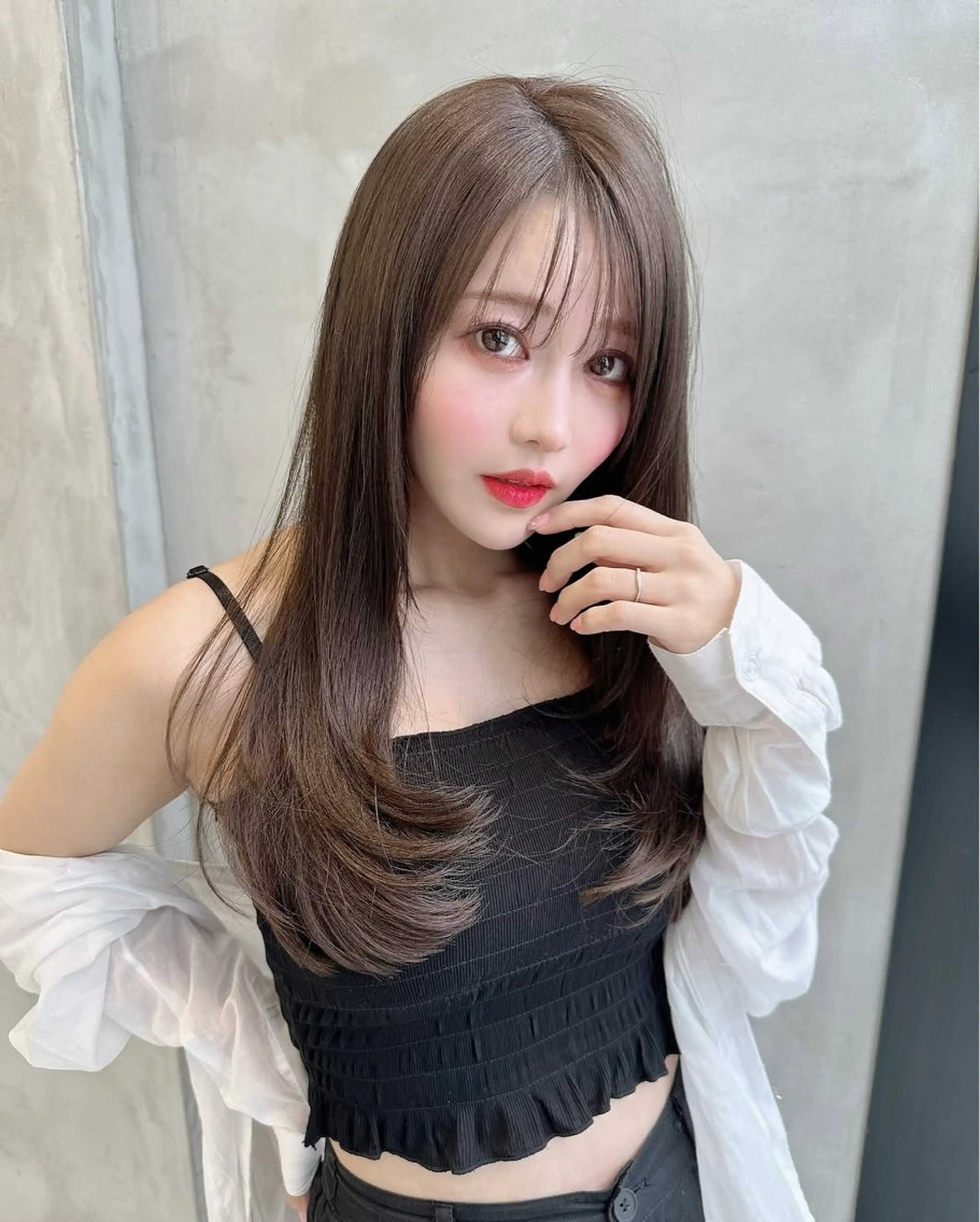 ロング カラー ヘアカラー トリートメント 木村 歌恋のヘアスタイル